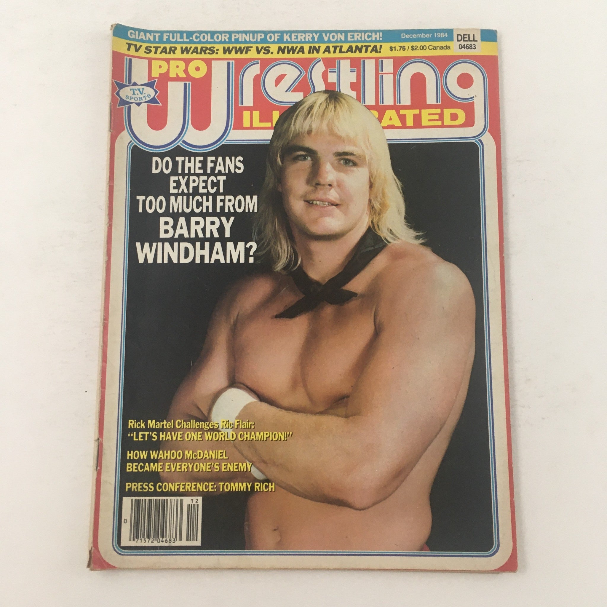 Pro Wrestling Illustrated December 1984 Barry Windham & Kerry Von Erich No Label