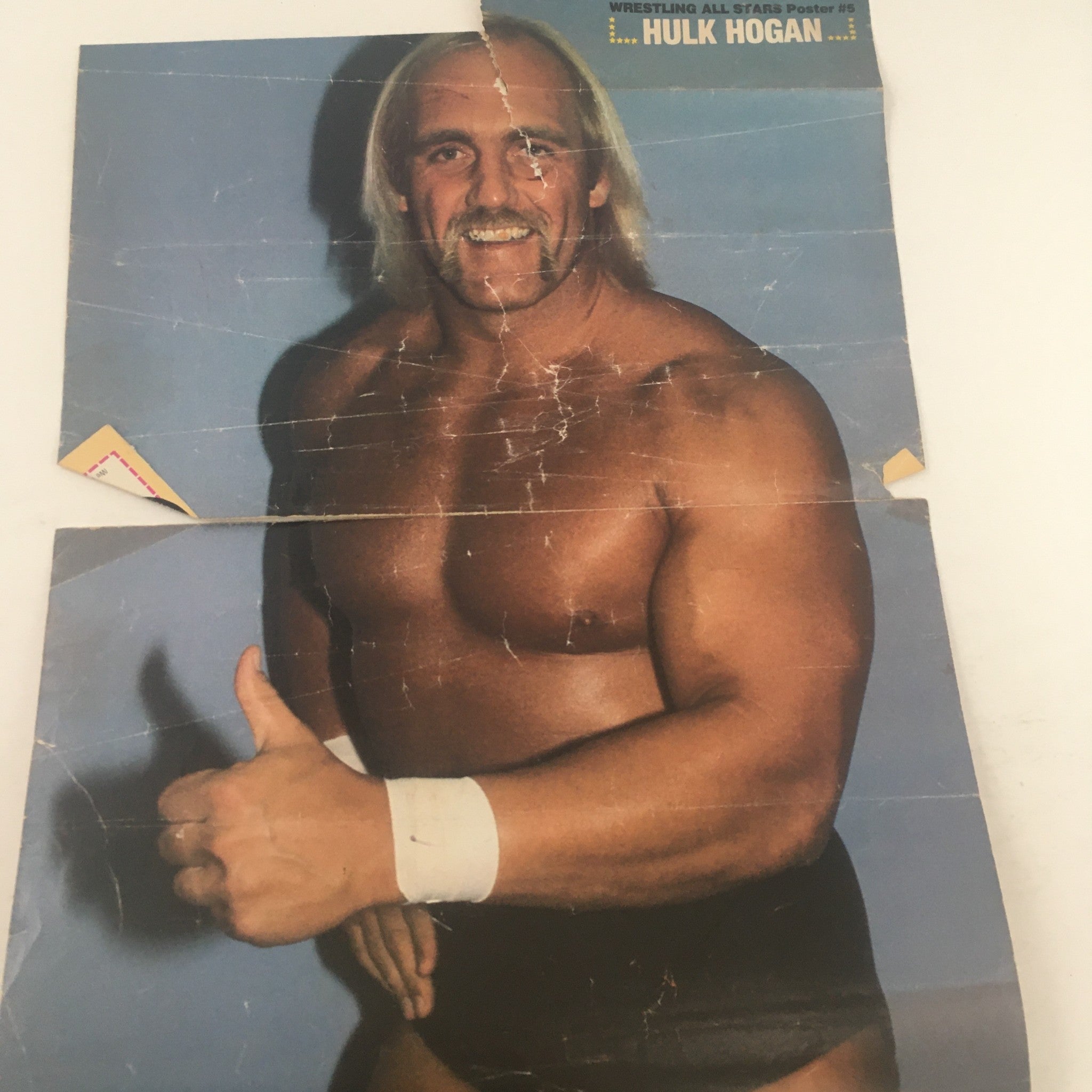 Wrestling All Stars Magazine 1984 Billy Jack & Hulk Hogan Mania Poster, No Label