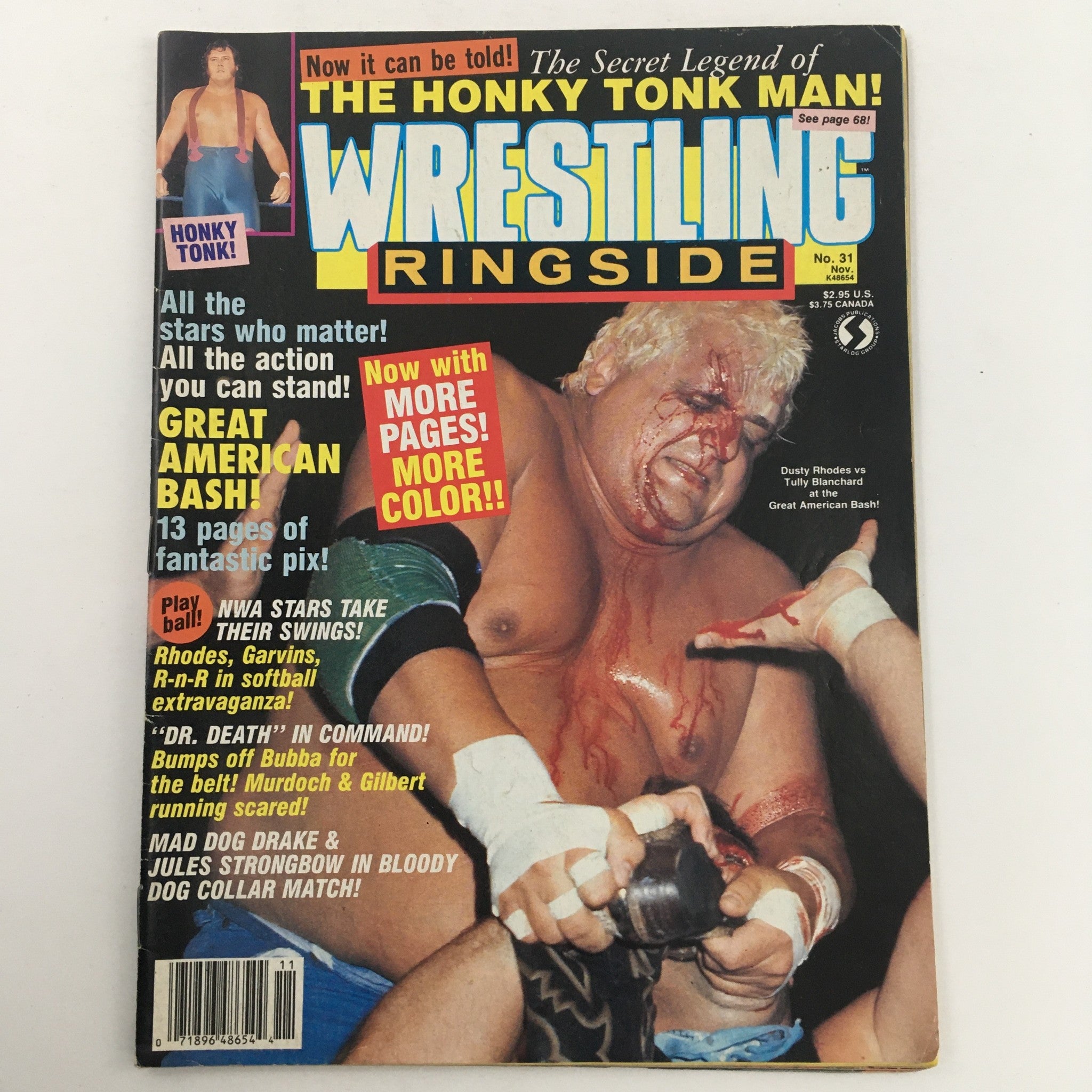 Wrestling Ringside Magazine November 1987 Dusty Rhodes vs Tully Blanchard