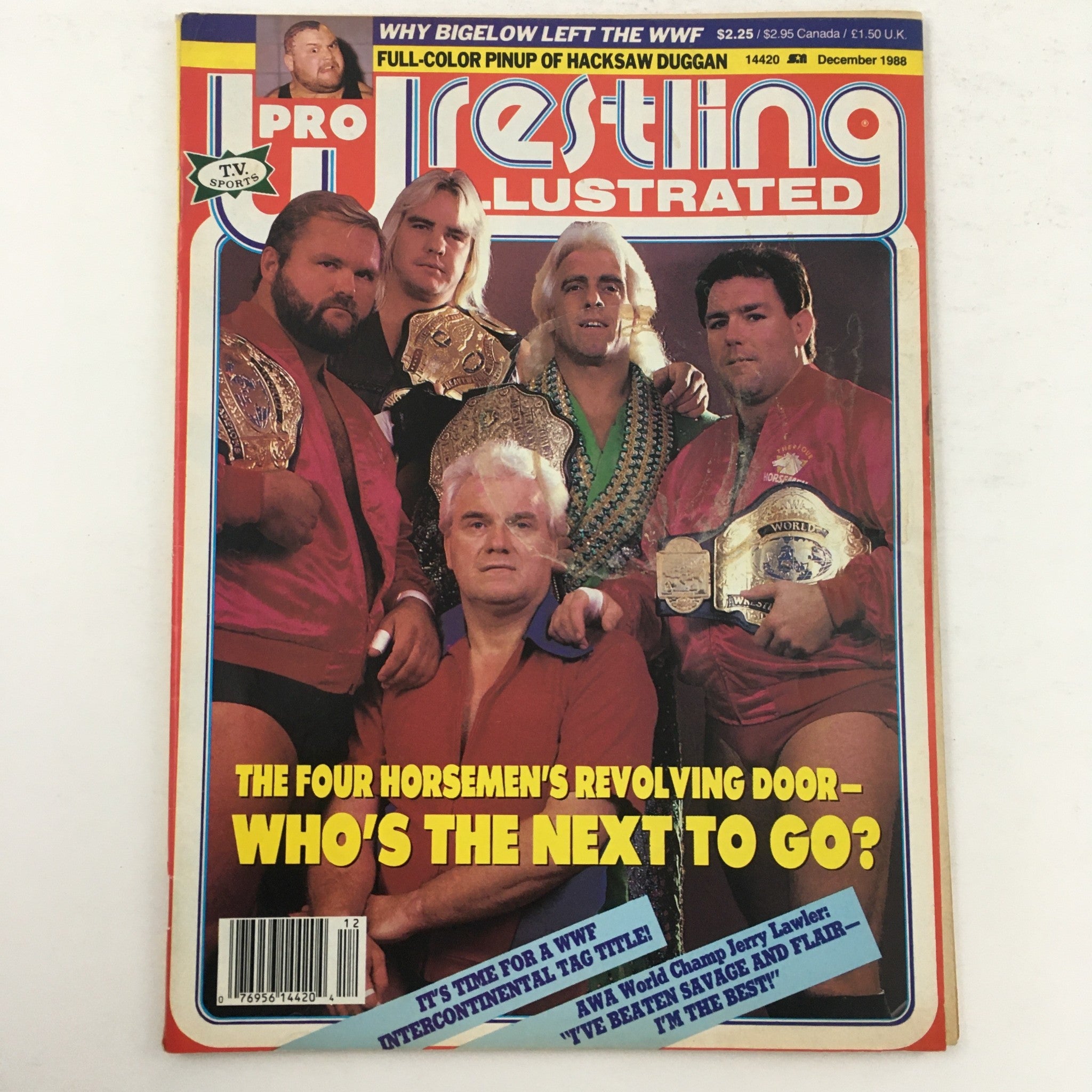 Pro Wrestling Illustrated Magazine December 1988 The Four Horsemen, No Label