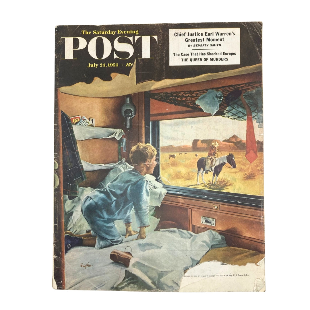 RES* Saturday Evening Post Magazine July 24 1954 Dawn Mist - Hughes GD Interior