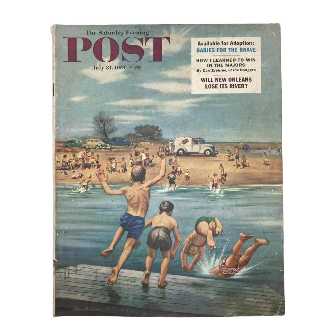 Saturday Evening Post Magazine July 31 1954 Mr. Impulse - Dohanos No Label