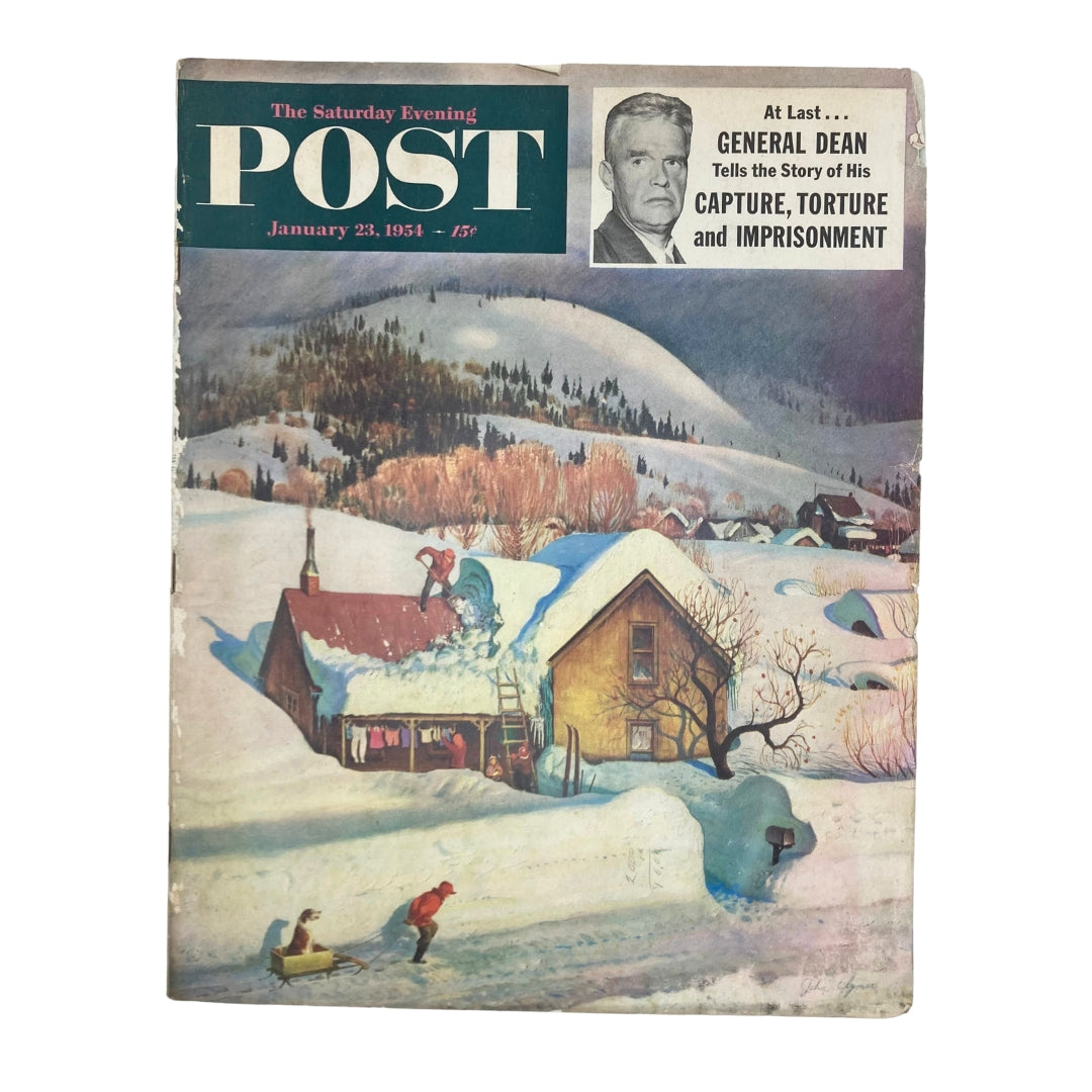 RES* Saturday Evening Post Magazine January 23 1954 Winter John Clymer No Label