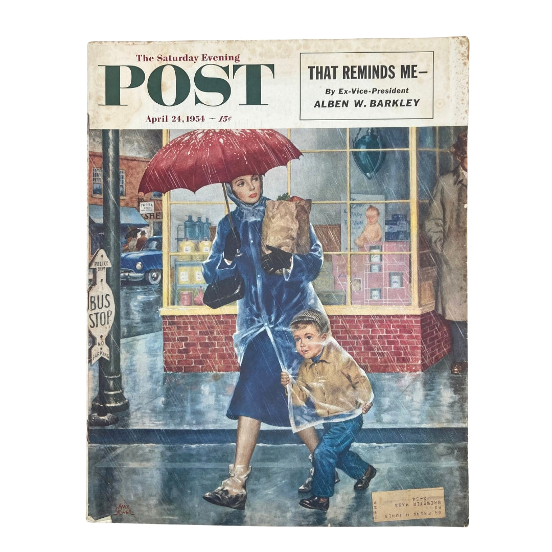 Saturday Evening Post Magazine April 24 1954 Buddy Genius - Amos Sewell