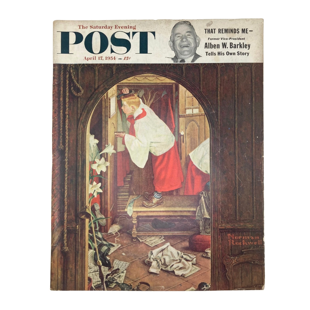 Saturday Evening Post Magazine April 17 1954 Soprano - Norman Rockwell No Label