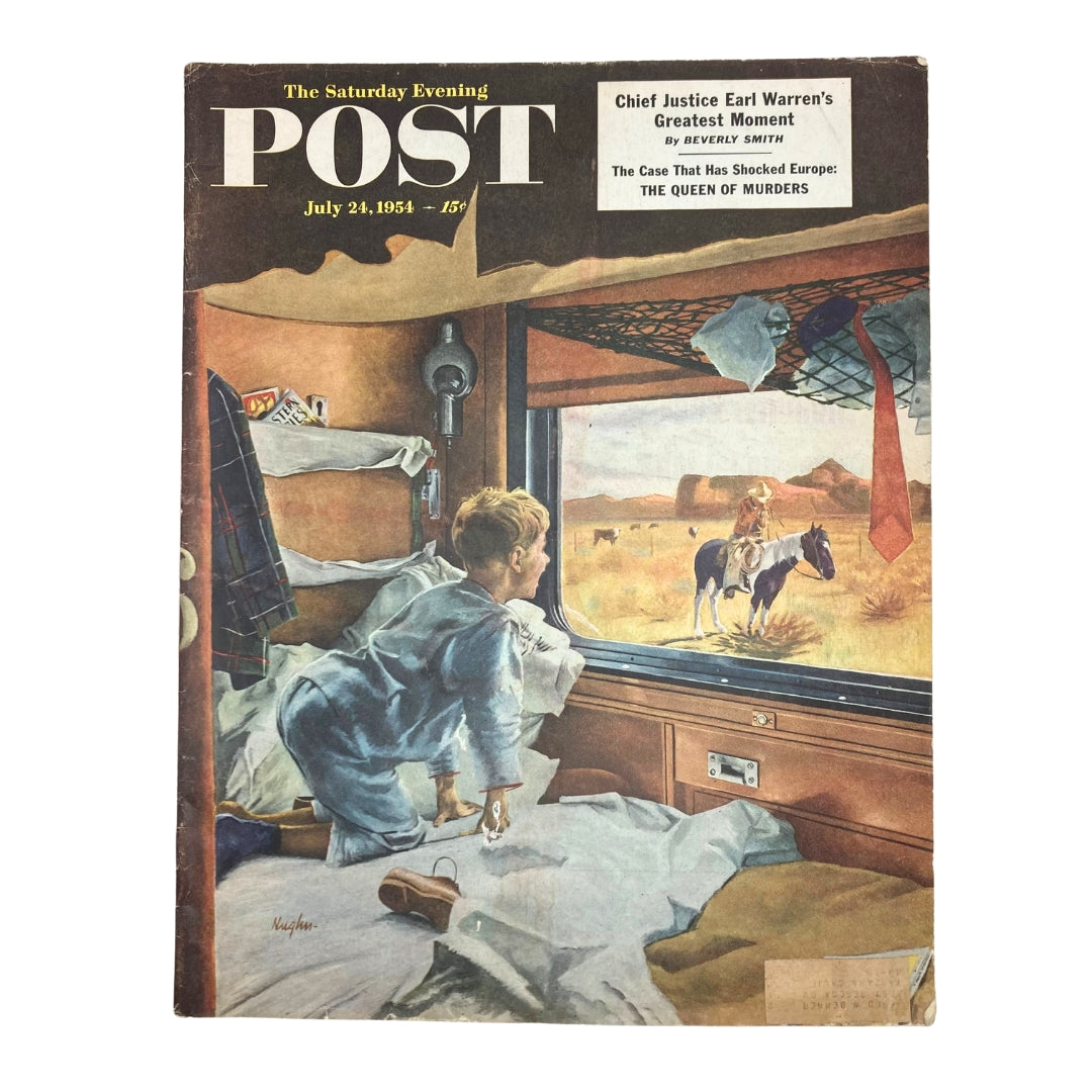 Saturday Evening Post Magazine July 24 1954 Sky Line of New York - George Hughes