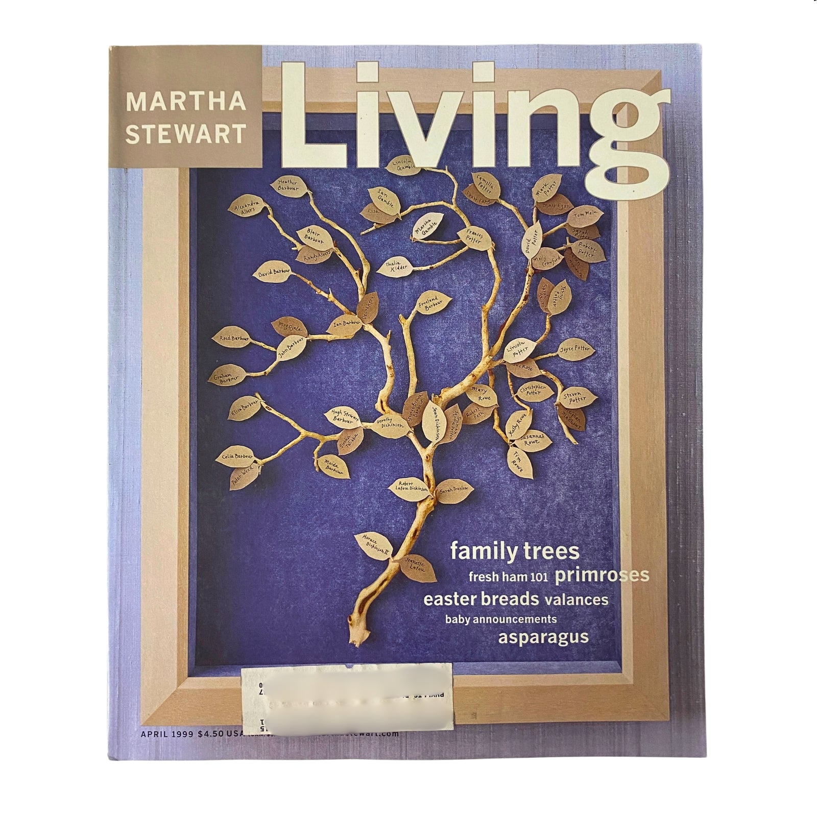Martha Stewart Living Magazine April 1999 Family Trees VG