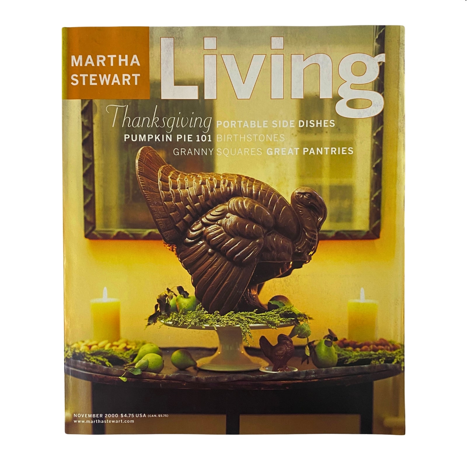 Martha Stewart Living Magazine November 2000 Portable Side Dishes No Label VG