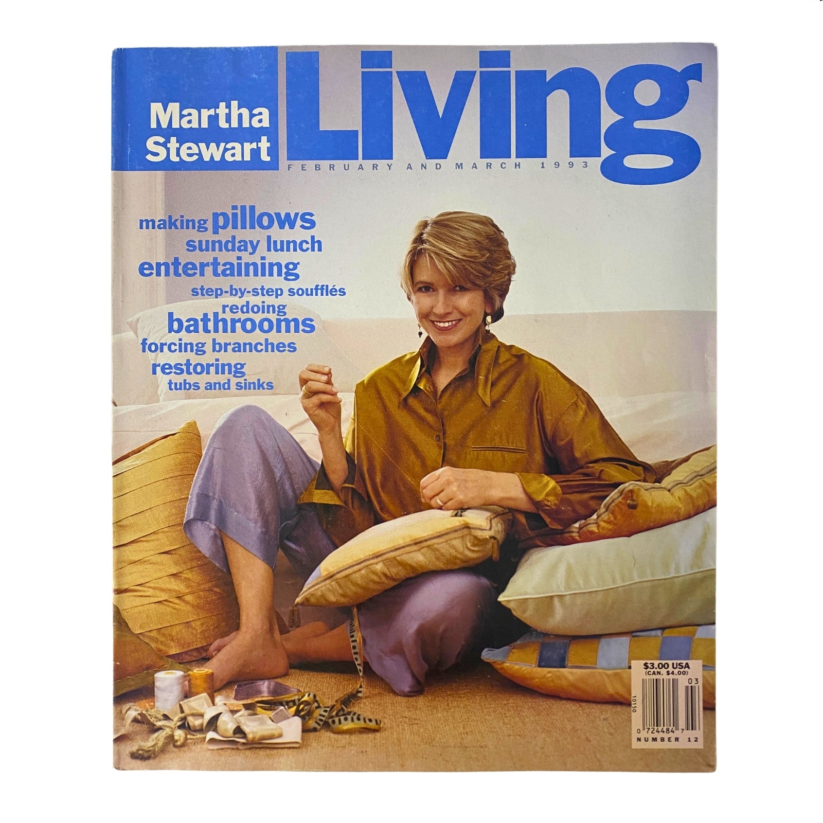 Martha Stewart Living Magazine February 1993 Martha Stewart Cover No Label VG