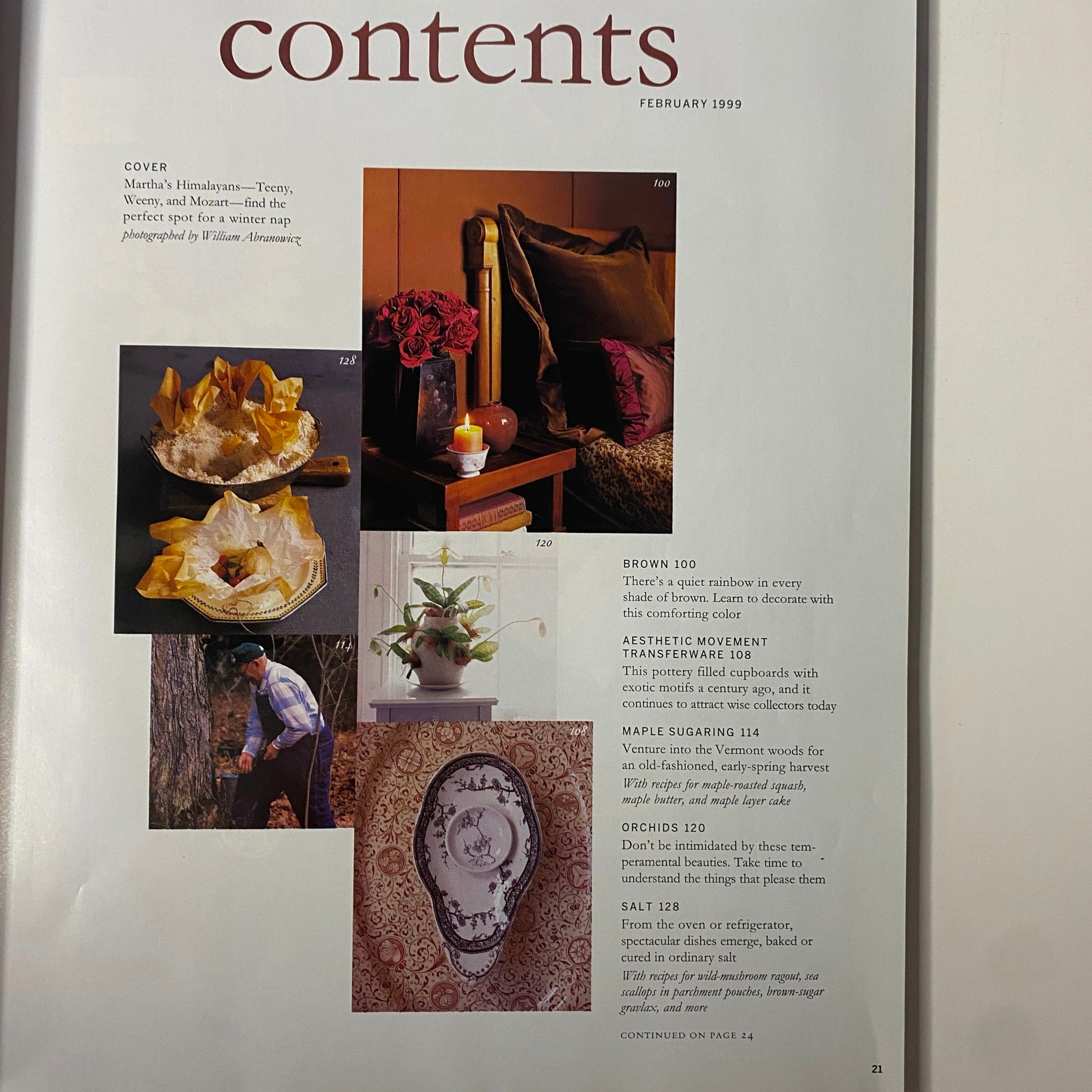 Martha Stewart Living Magazine February 1999 Martha Stewart Cover No Label