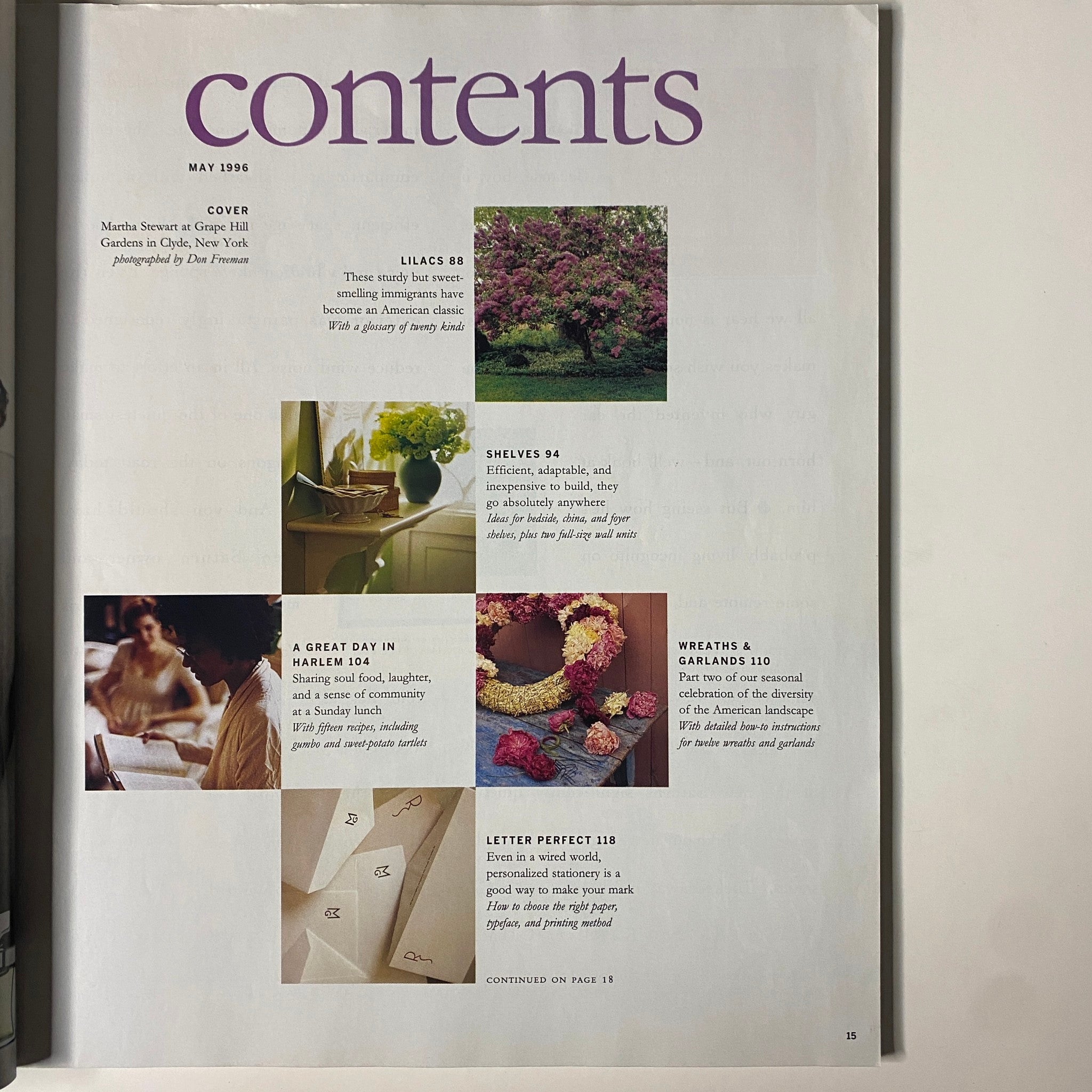Martha Stewart Living Magazine May 1996 Martha Stewart Cover No Label