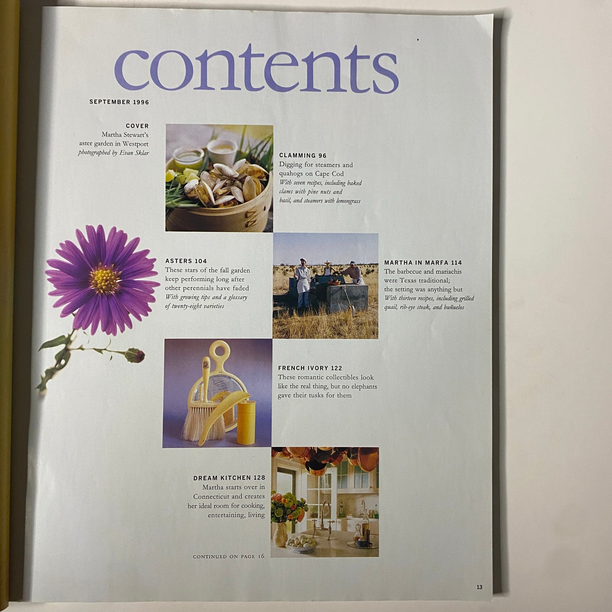 Martha Stewart Living Magazine September 1996 Martha Stewart Cover