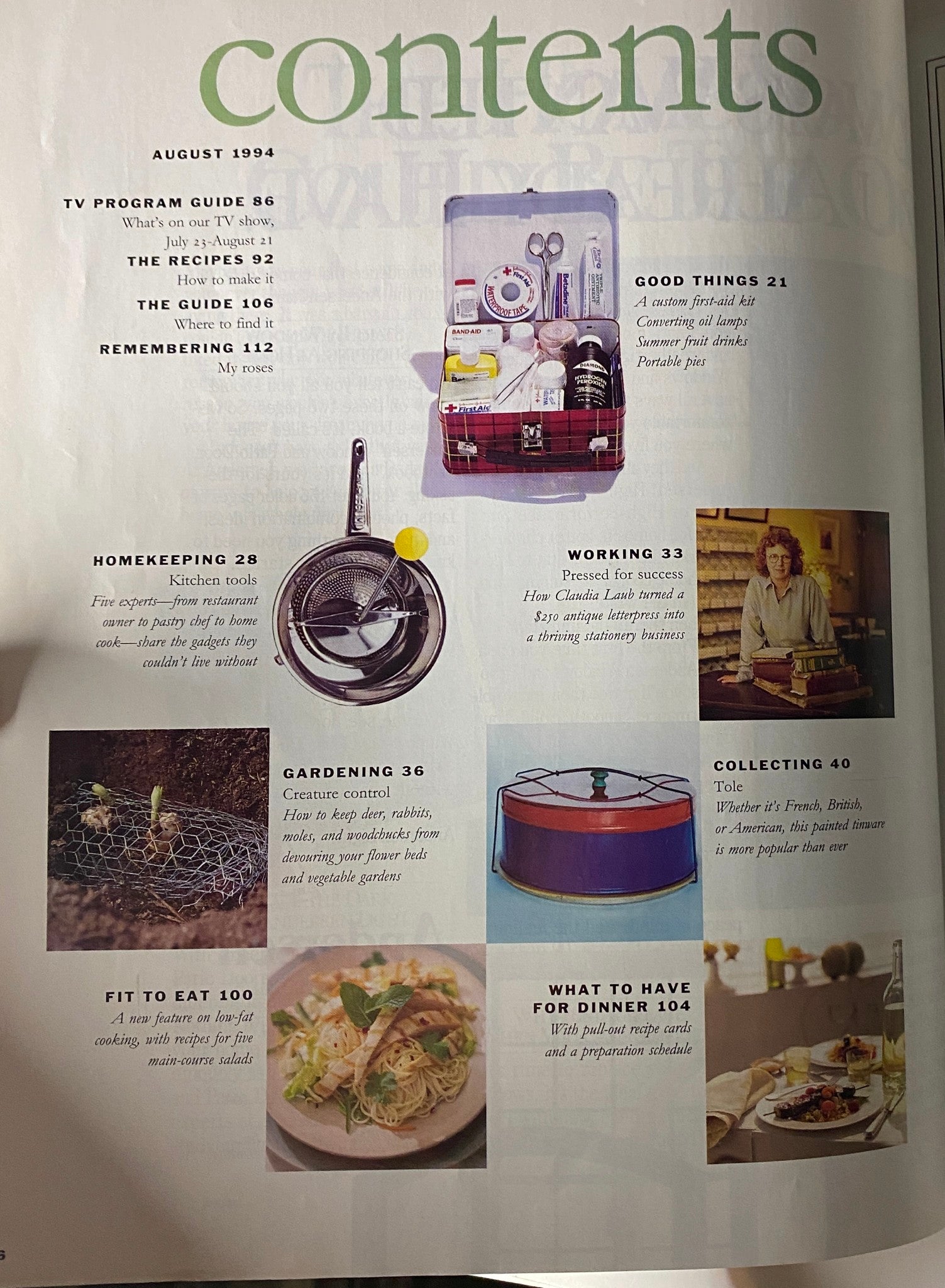 Martha Stewart Living Magazine August 1994 The Ultimate Rose Garden