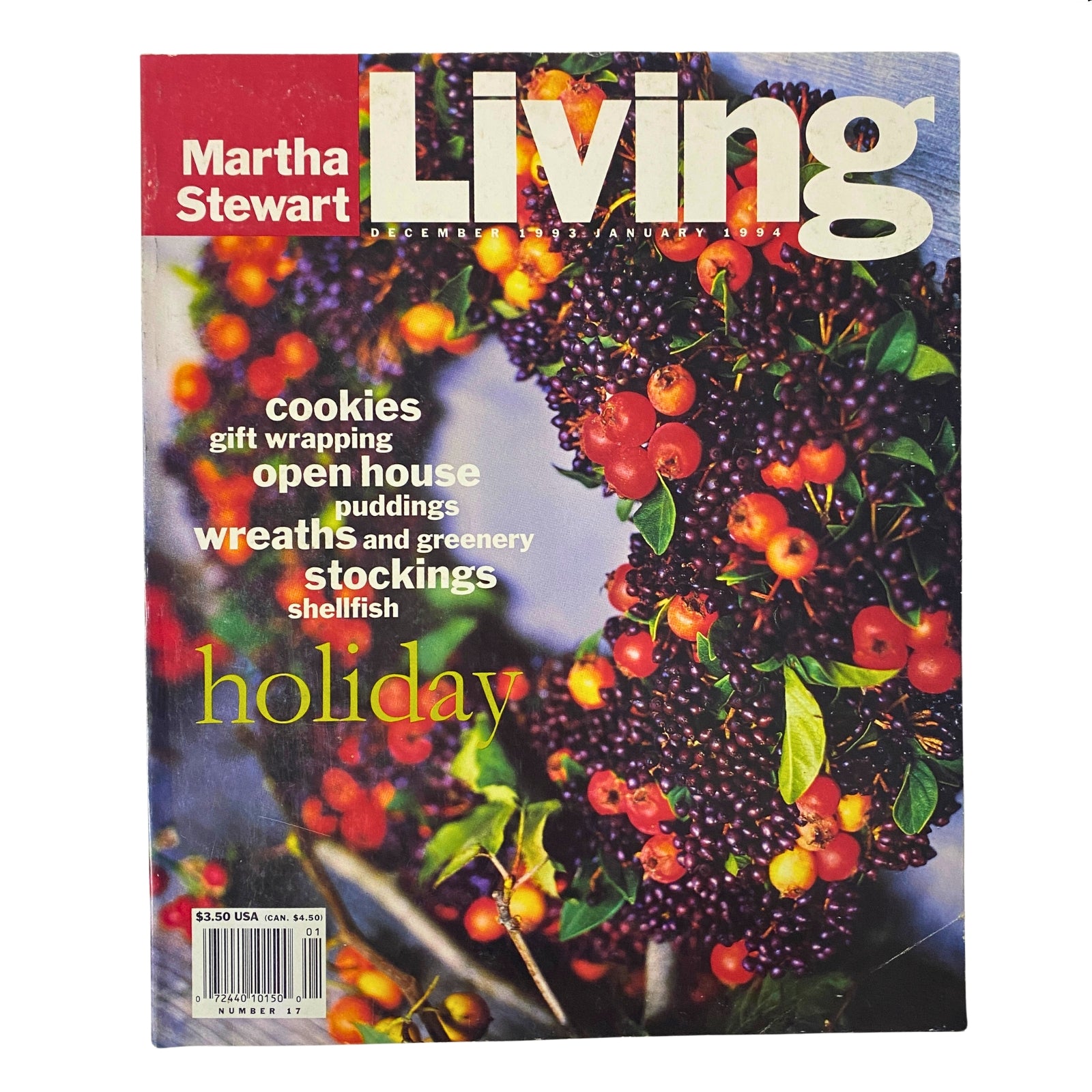 Martha Stewart Living Magazine December 1993 Wreaths and Greenery No Label