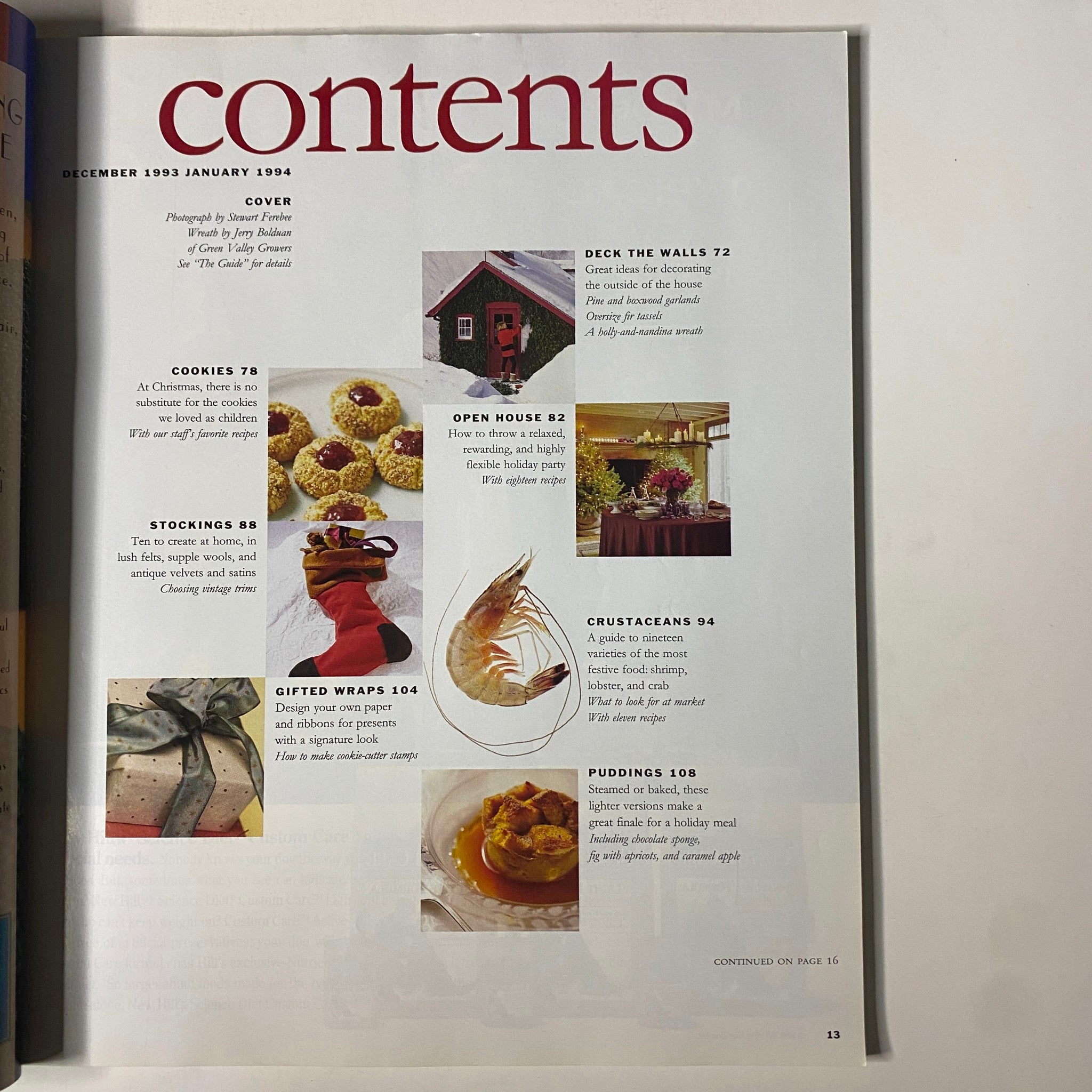 Martha Stewart Living Magazine December 1993 Wreaths and Greenery No Label