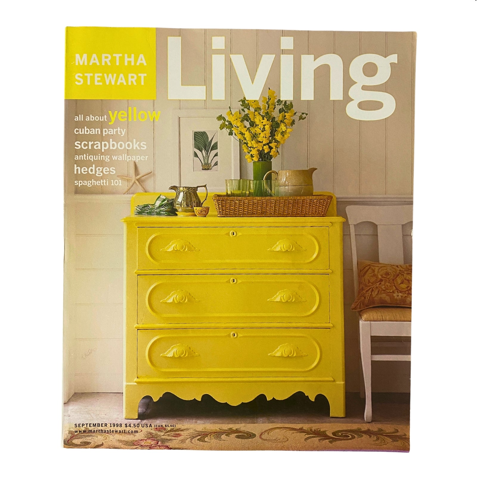 Martha Stewart Living Magazine September 1998 All About Yellow No Label VG