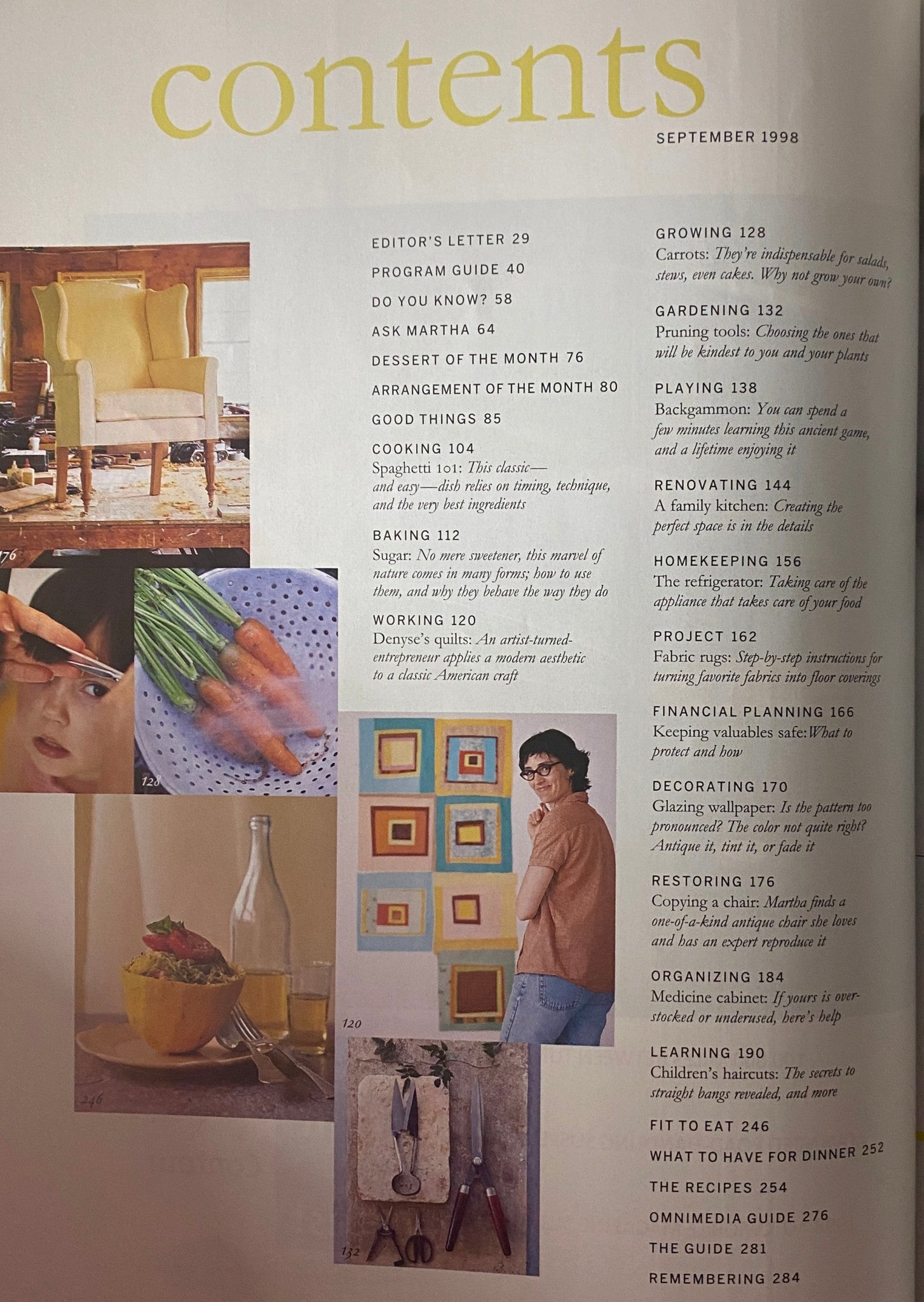 Martha Stewart Living Magazine September 1998 All About Yellow No Label VG