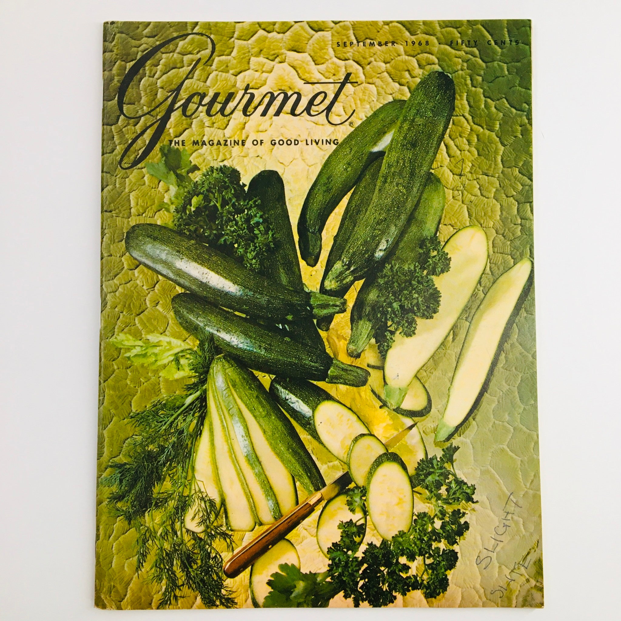 Gourmet Magazine of Good Living September 1968 The Remarkable Elefante, No Label