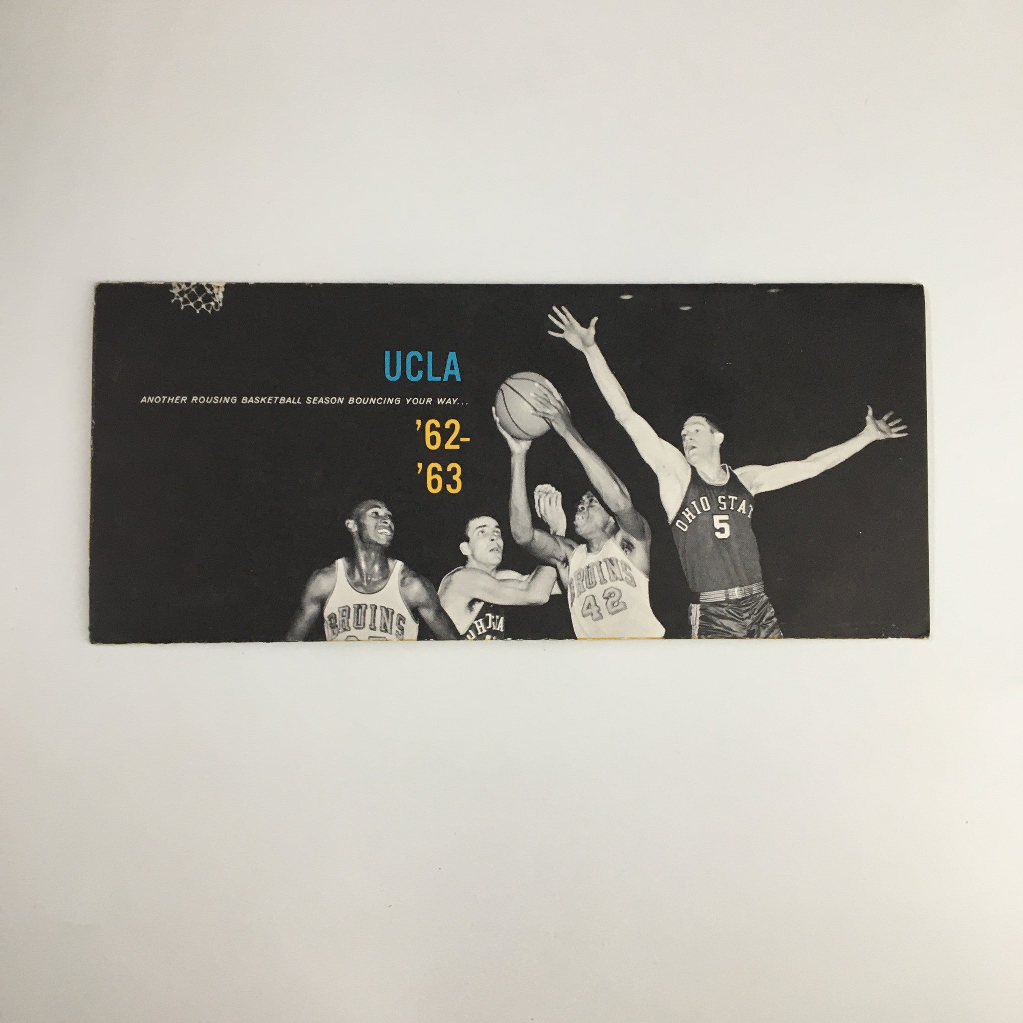 1962-1963 NCAA Basketball UCLA Bruins Head Coach John R. Wooden Game Program