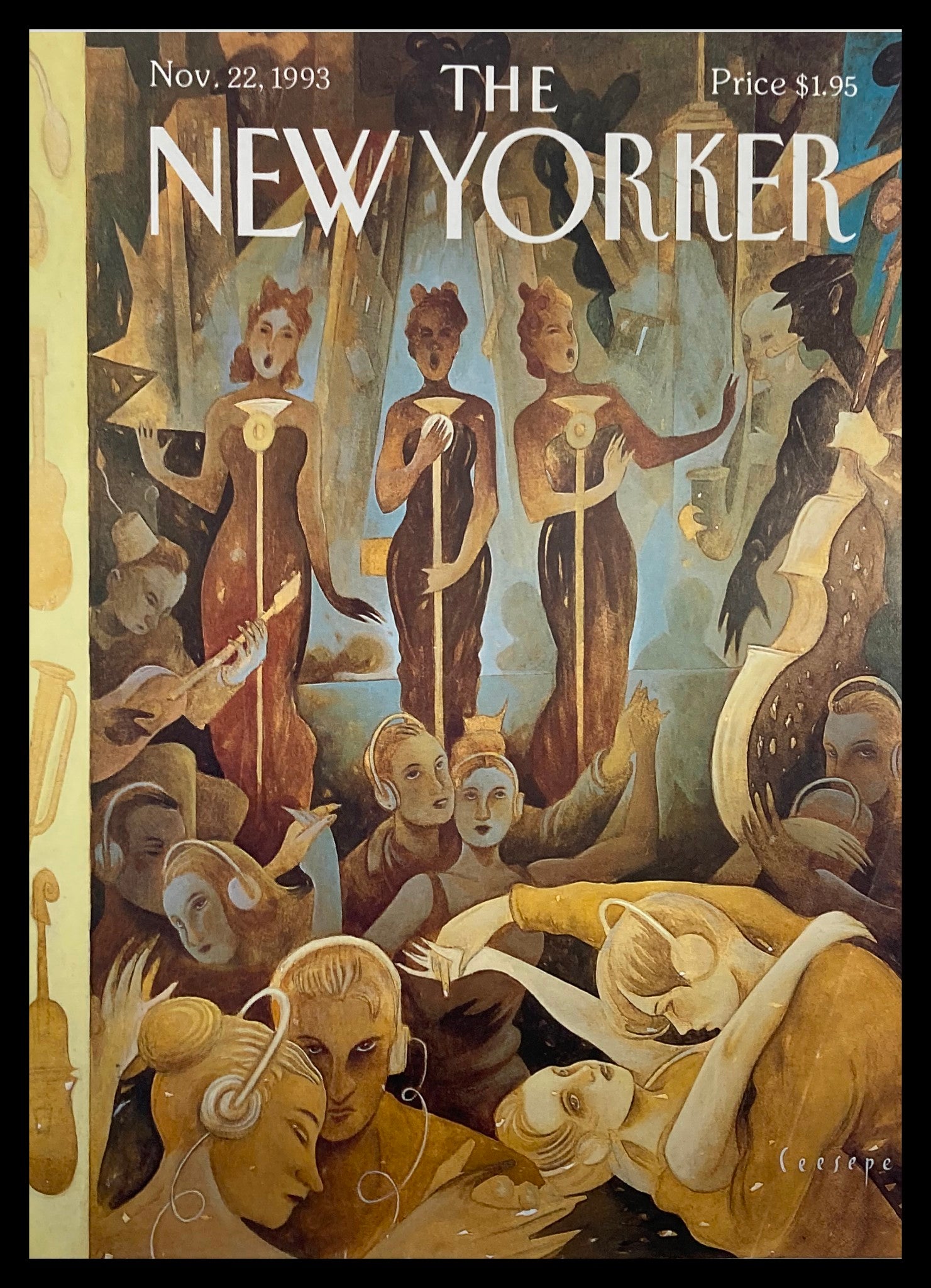 COVER ONLY The New Yorker November 22 1993 Plugged In by Ceesepe No Label