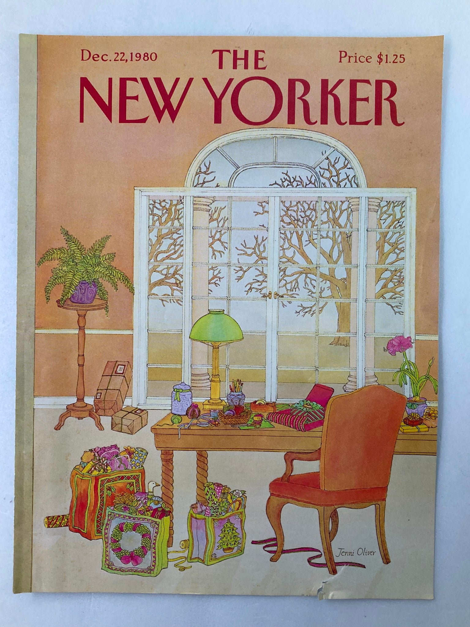 COVER ONLY The New Yorker December 22 1980 Ornaments by Jenni Oliver No Label