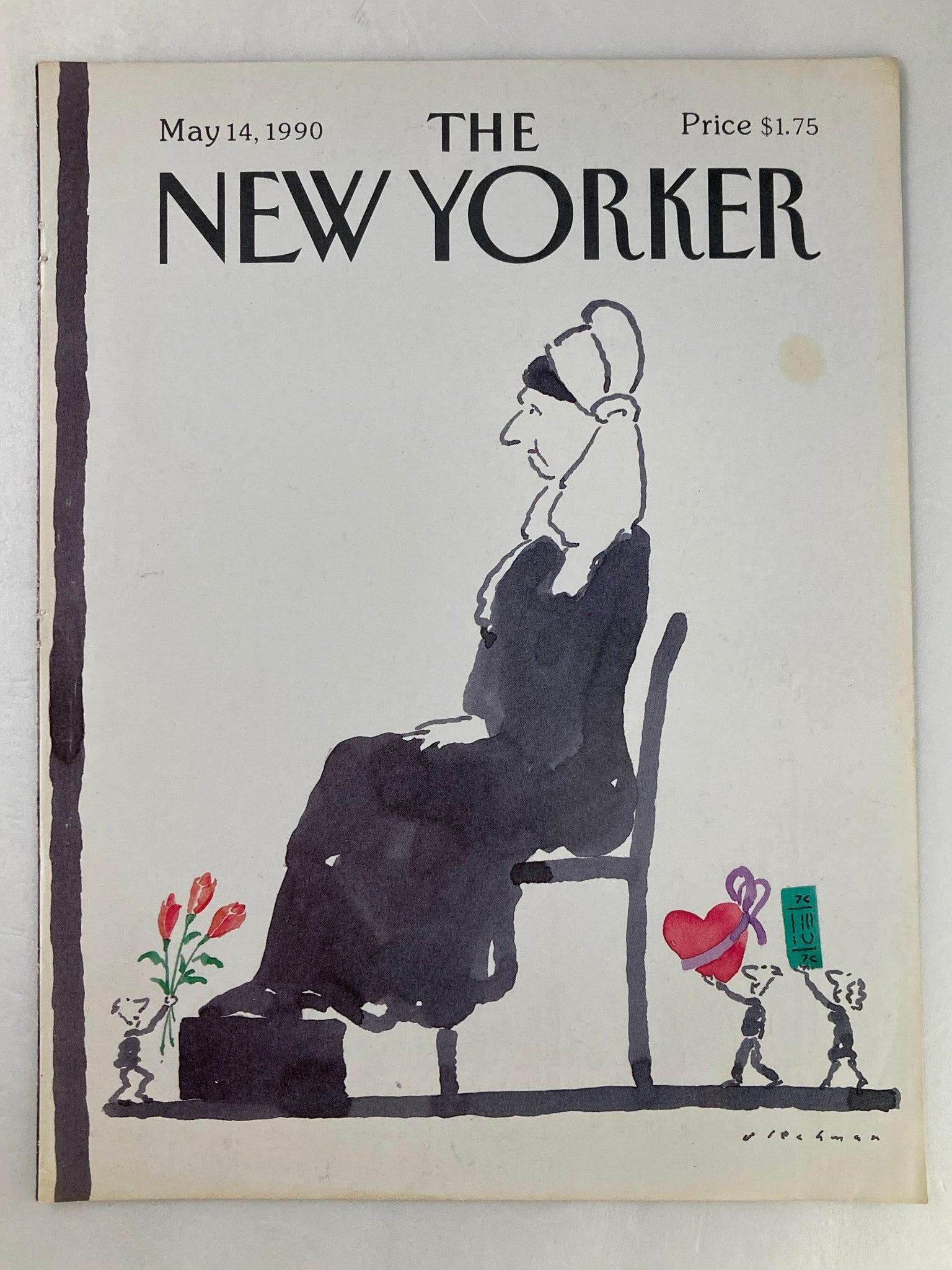 COVER ONLY The New Yorker May 14 1990 Mother's Day by R.O. Blechman No Label