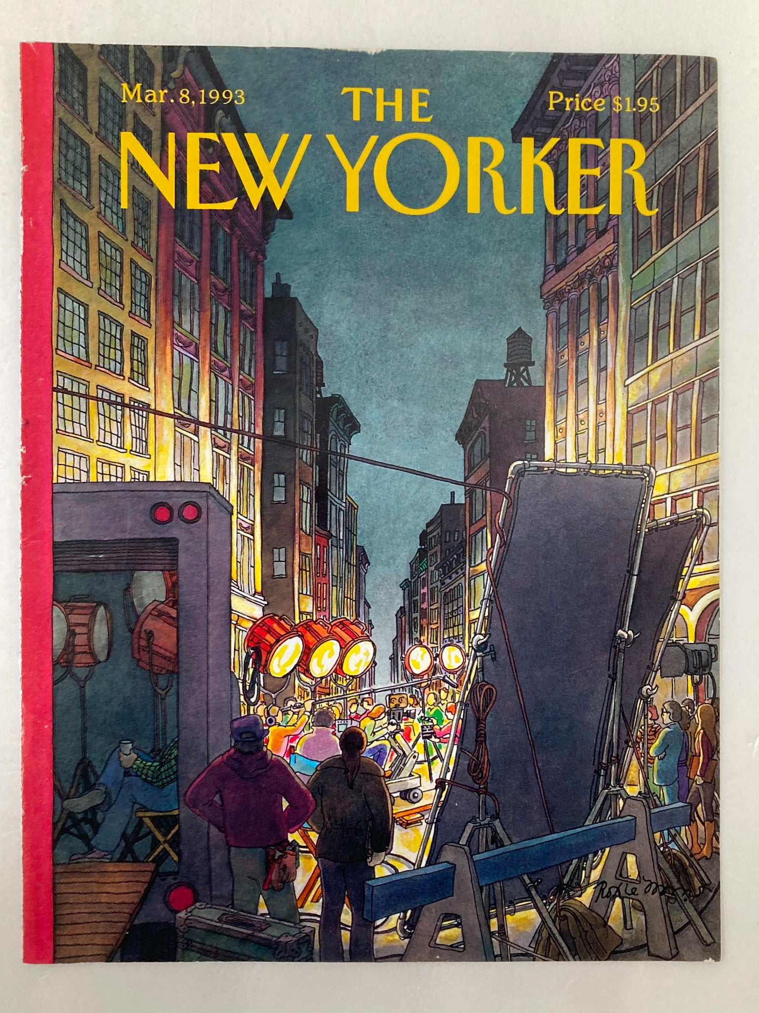 COVER ONLY The New Yorker March 8 1993 On Set by Roxie Munro No Label