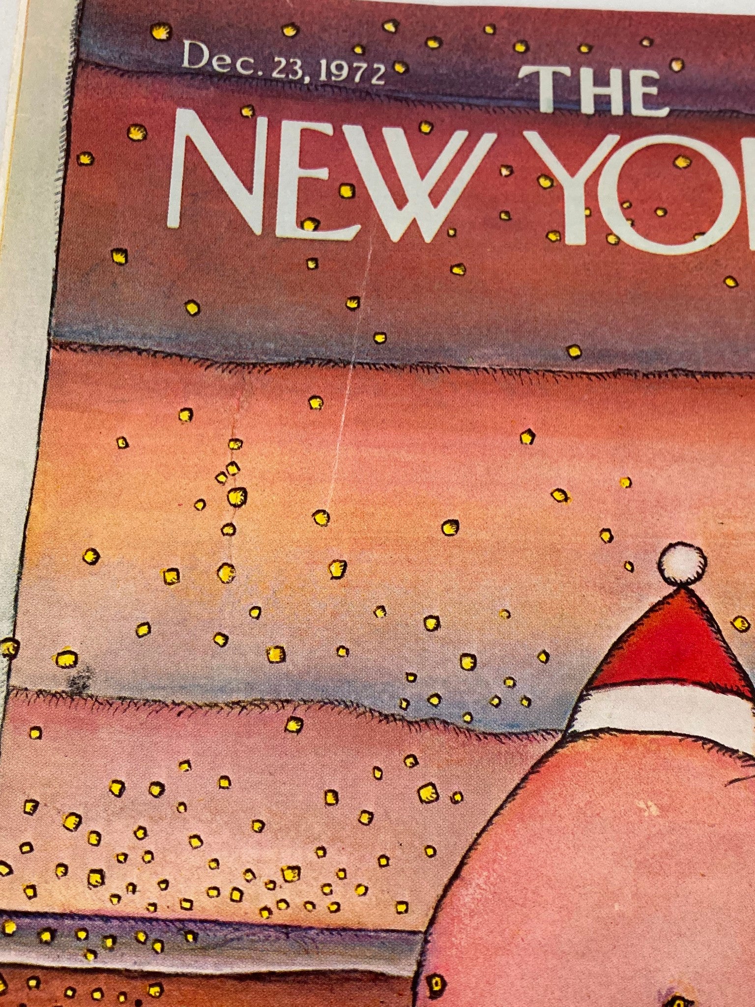 COVER ONLY The New Yorker December 23 1972 Elephant Christmas by Andrei No Label