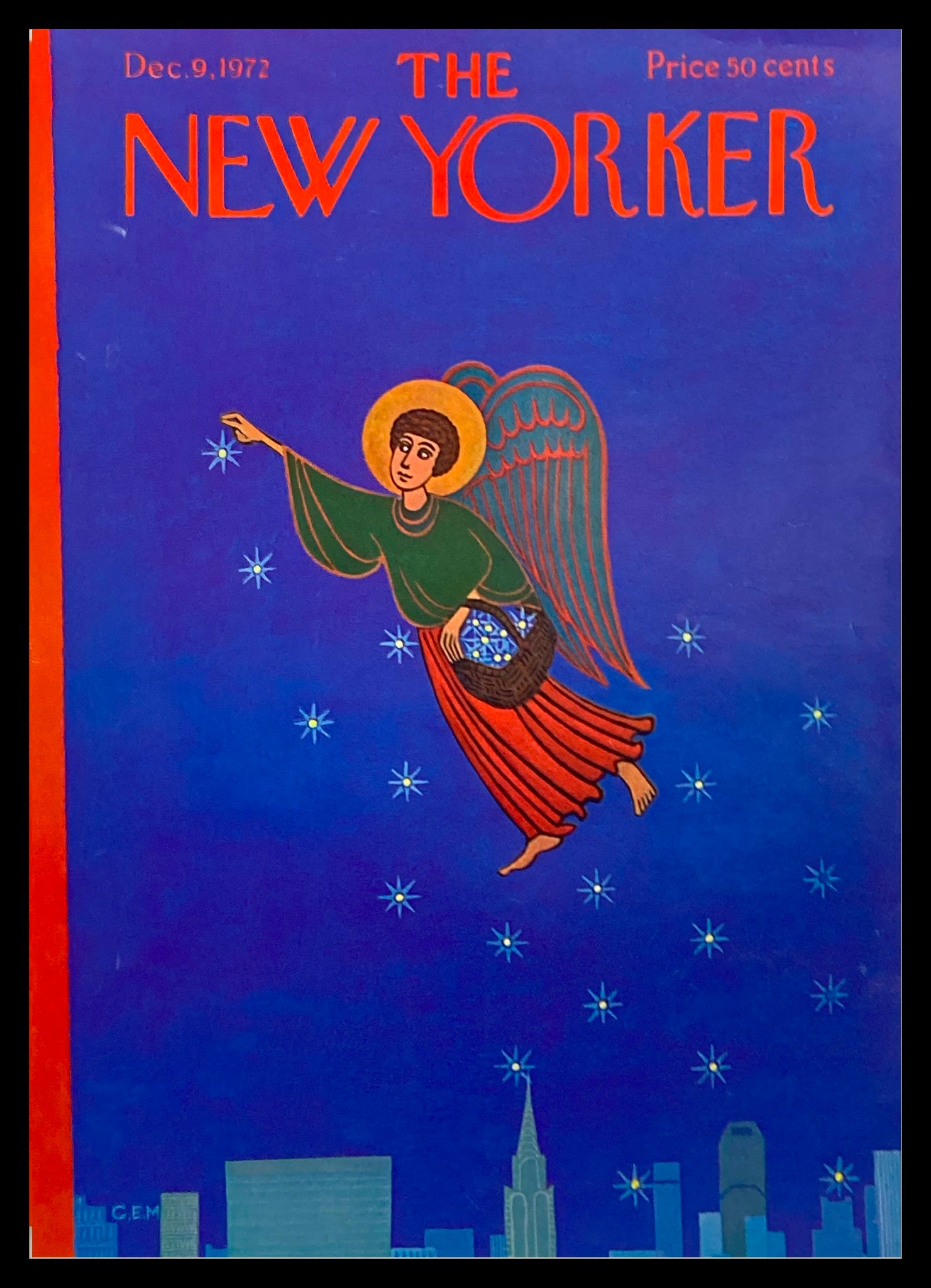 COVER ONLY The New Yorker December 9 1972 Holy Night by Charles Martin No Label