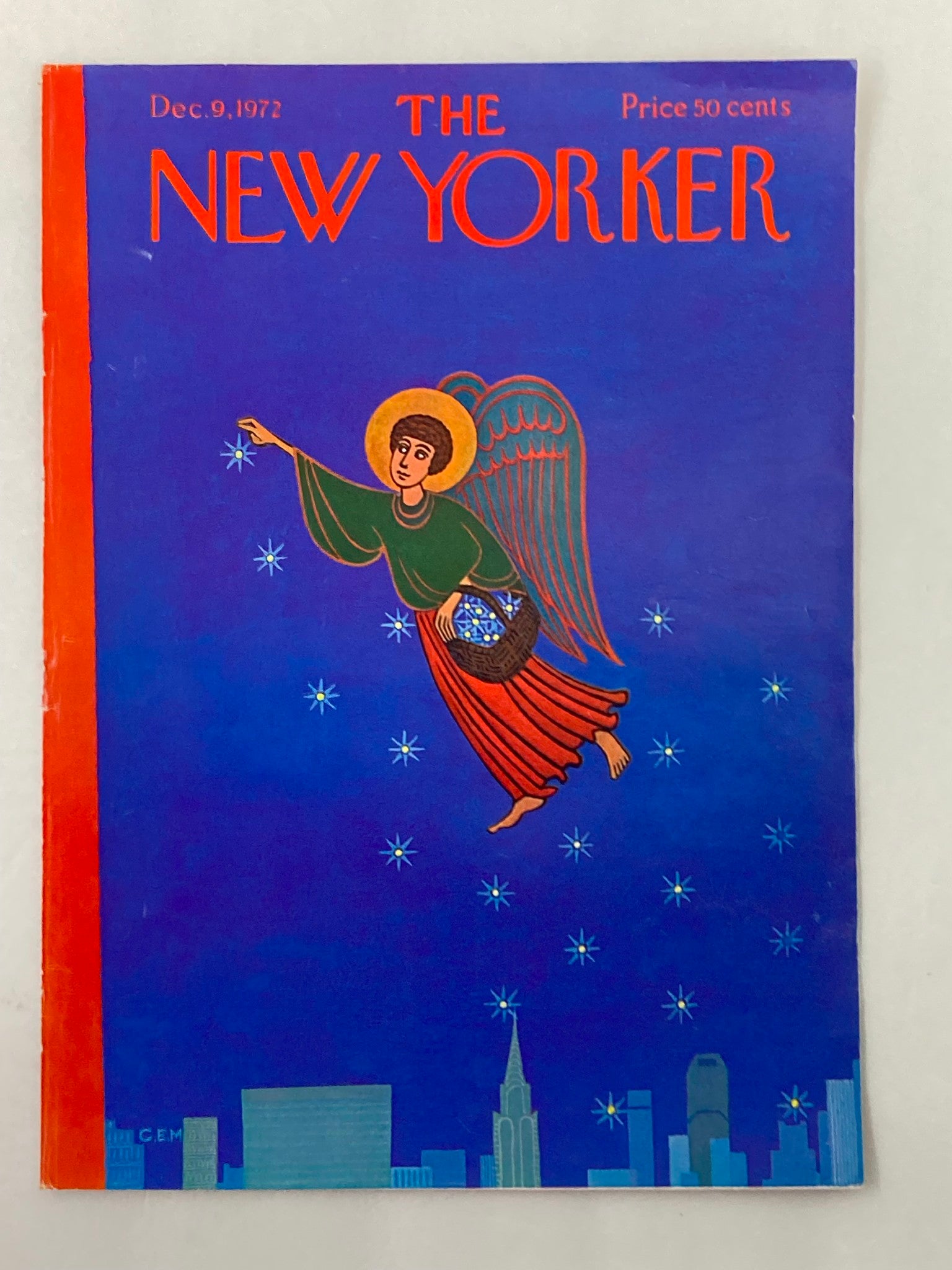 COVER ONLY The New Yorker December 9 1972 Holy Night by Charles Martin No Label