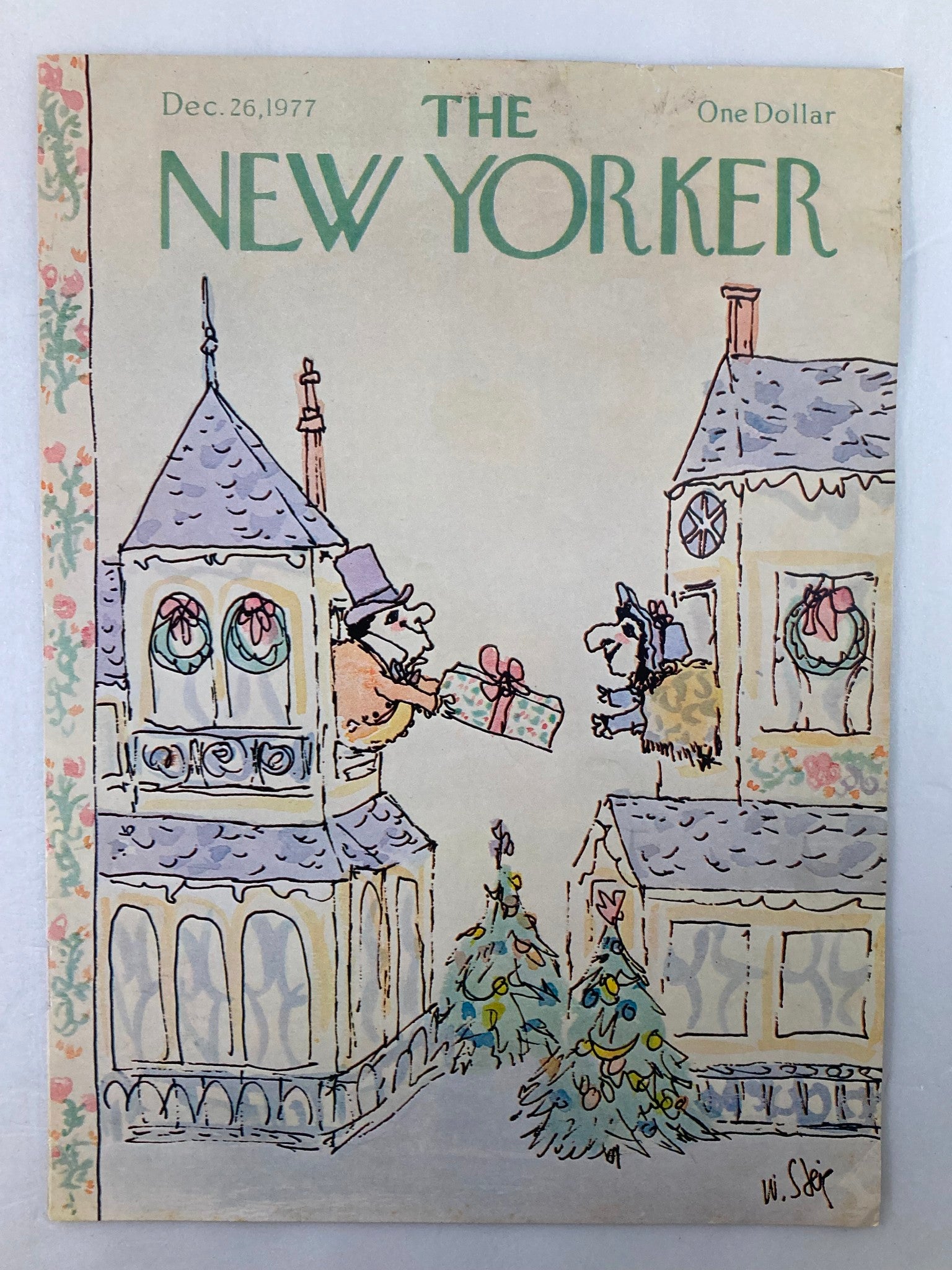 COVER ONLY The New Yorker December 26 1977 For You by William Steig No Label