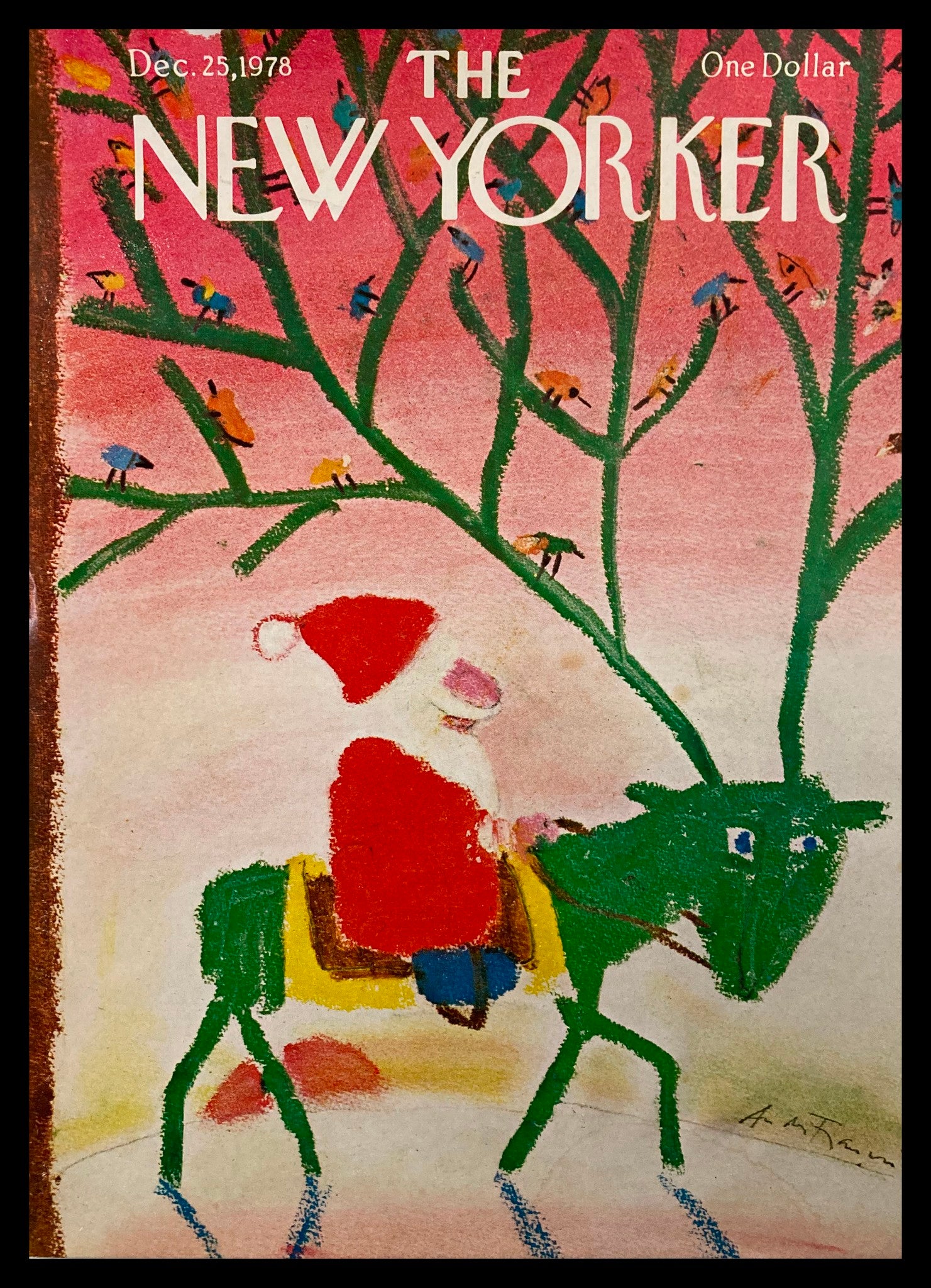 COVER ONLY The New Yorker December 25 1978 Santa Claus by A. Francois No Label