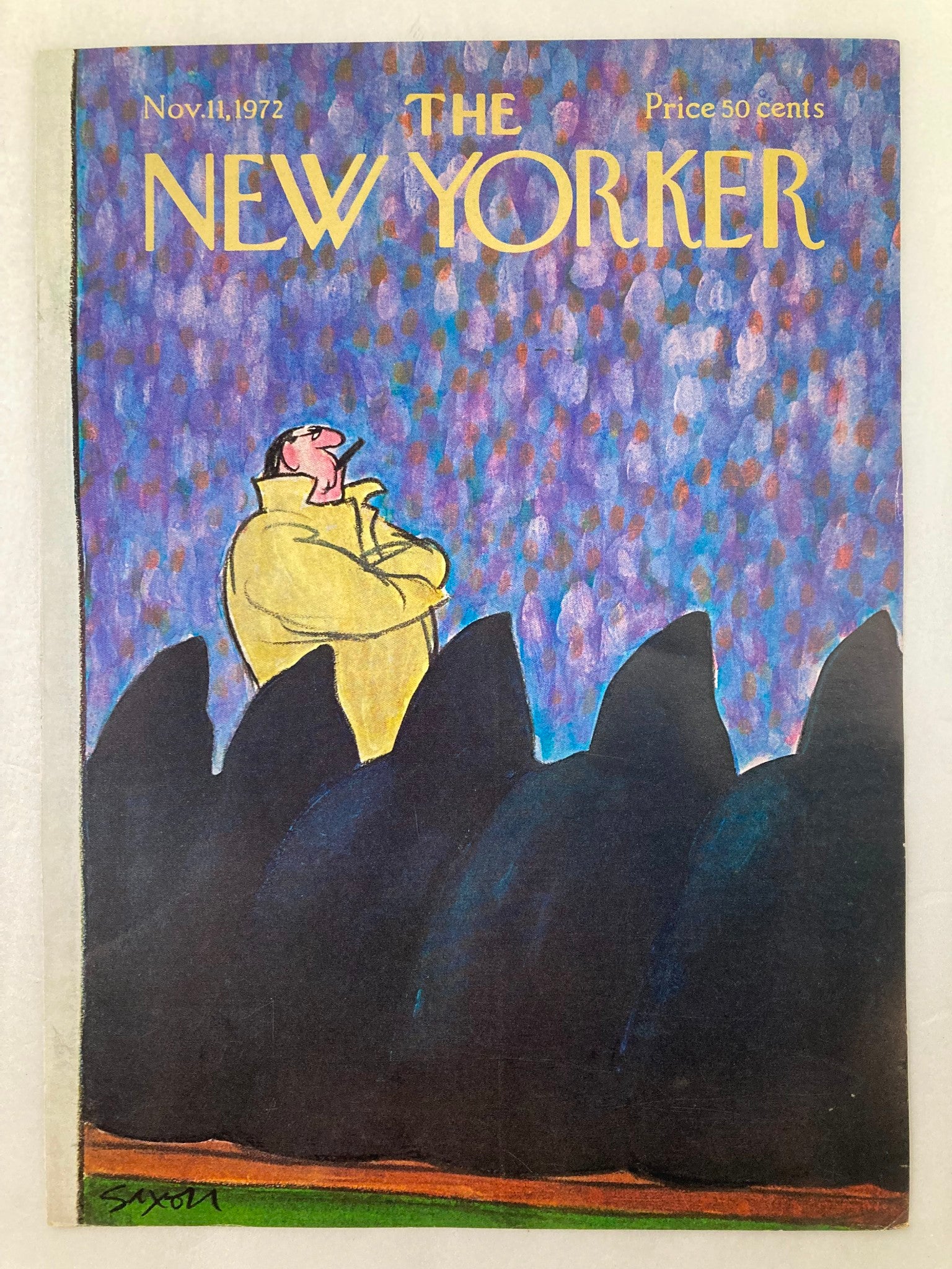 COVER ONLY The New Yorker November 11 1972 Big Boss by Charles Saxon No Label