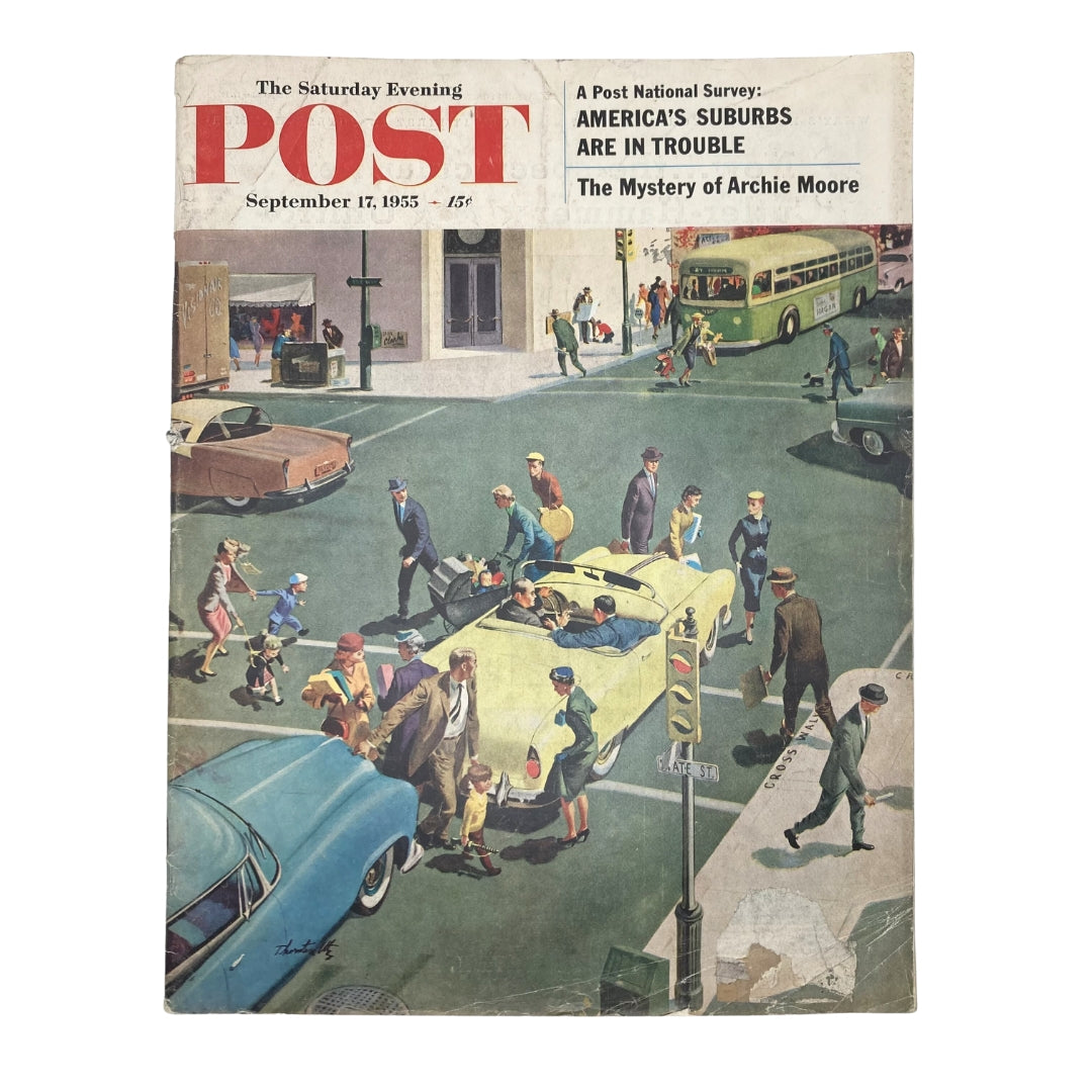 Saturday Evening Post Magazine September 17 1955 Pedestrians - Thornton Utz