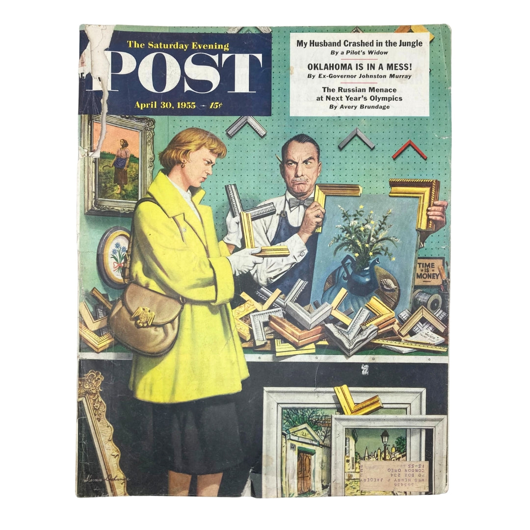 Saturday Evening Post Magazine April 30 1955 Amateur Paintress - Stevan Dohanos