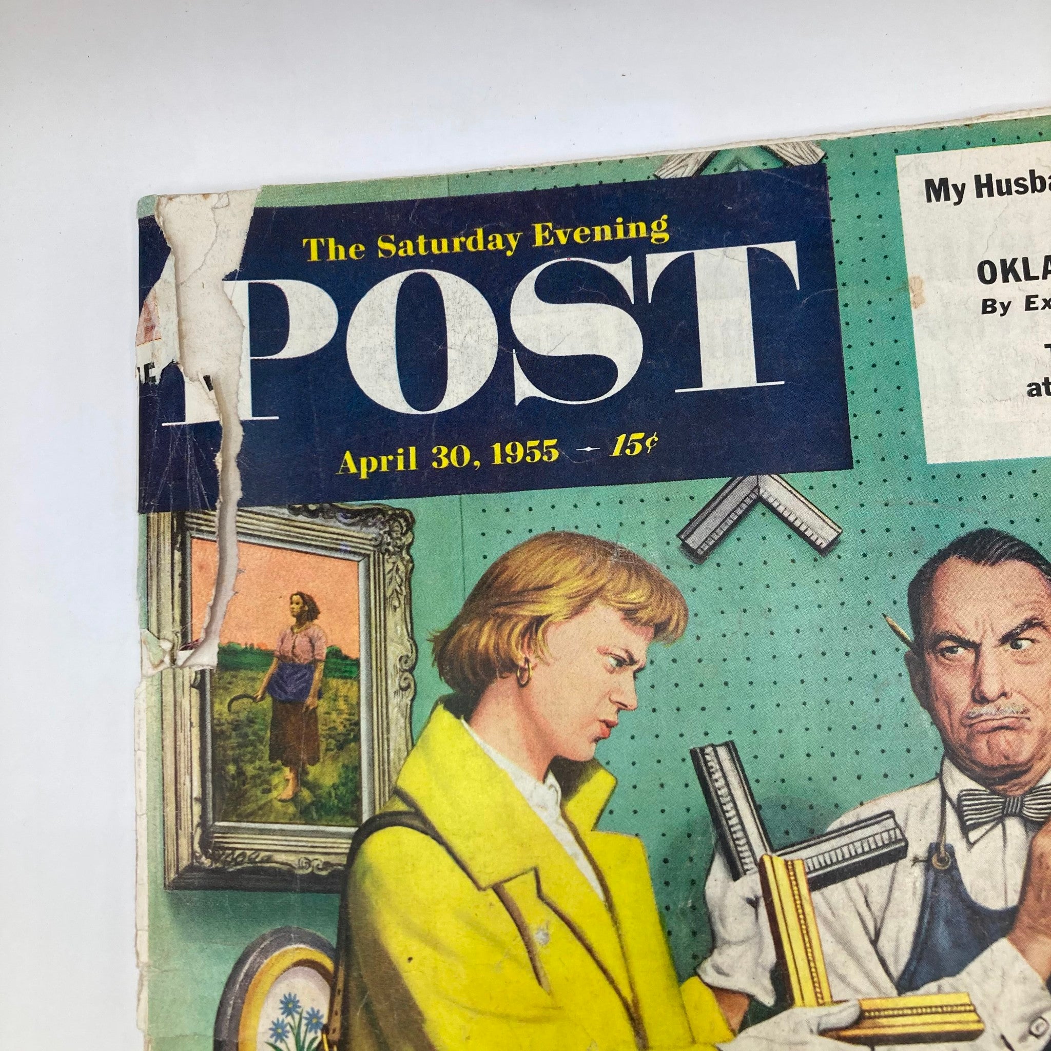 Saturday Evening Post Magazine April 30 1955 Amateur Paintress - Stevan Dohanos