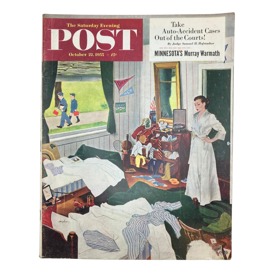 Saturday Evening Post Magazine October 22 1955 Tidy Room - George Hughes