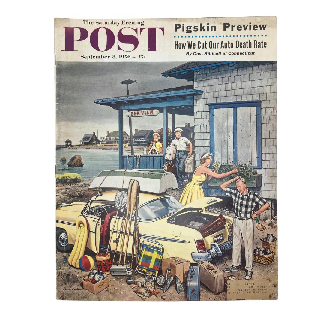 Saturday Evening Post Magazine September 8 1956 Brief Nor'Easter - Dohanos