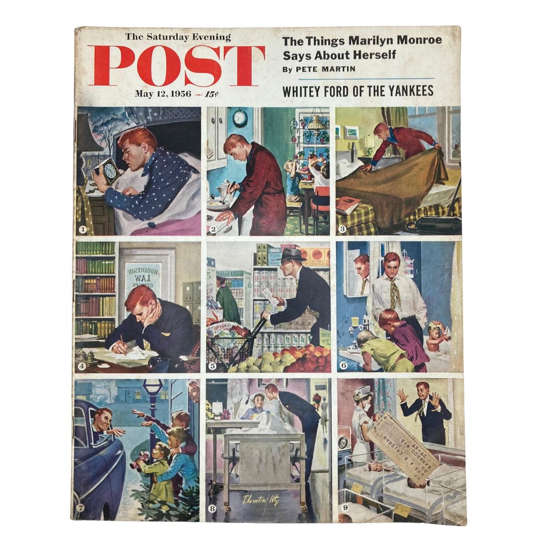 RES* Saturday Evening Post Magazine May 12 1956 The 9 Panels - Thornton Utz