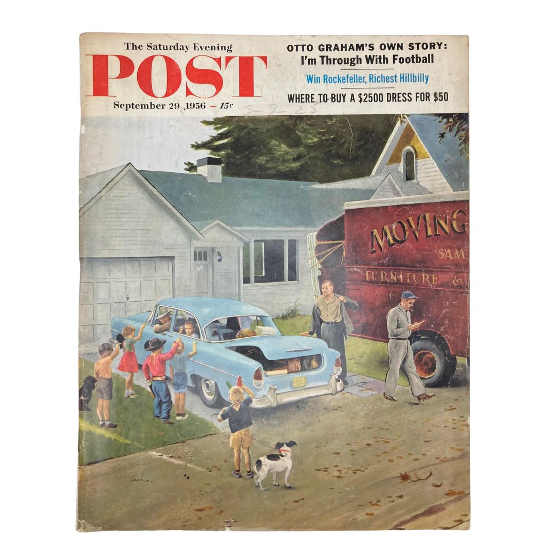 Saturday Evening Post Magazine September 29 1956 New House - Hughes No Label