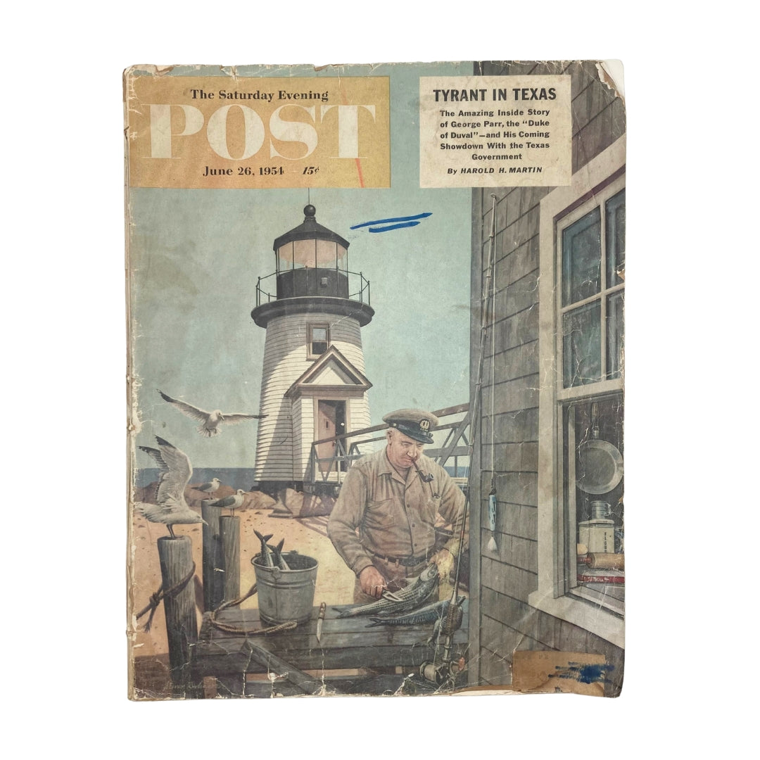 Saturday Evening Post Magazine June 26 1954 Coast Guard Man - Stevan Dohanos