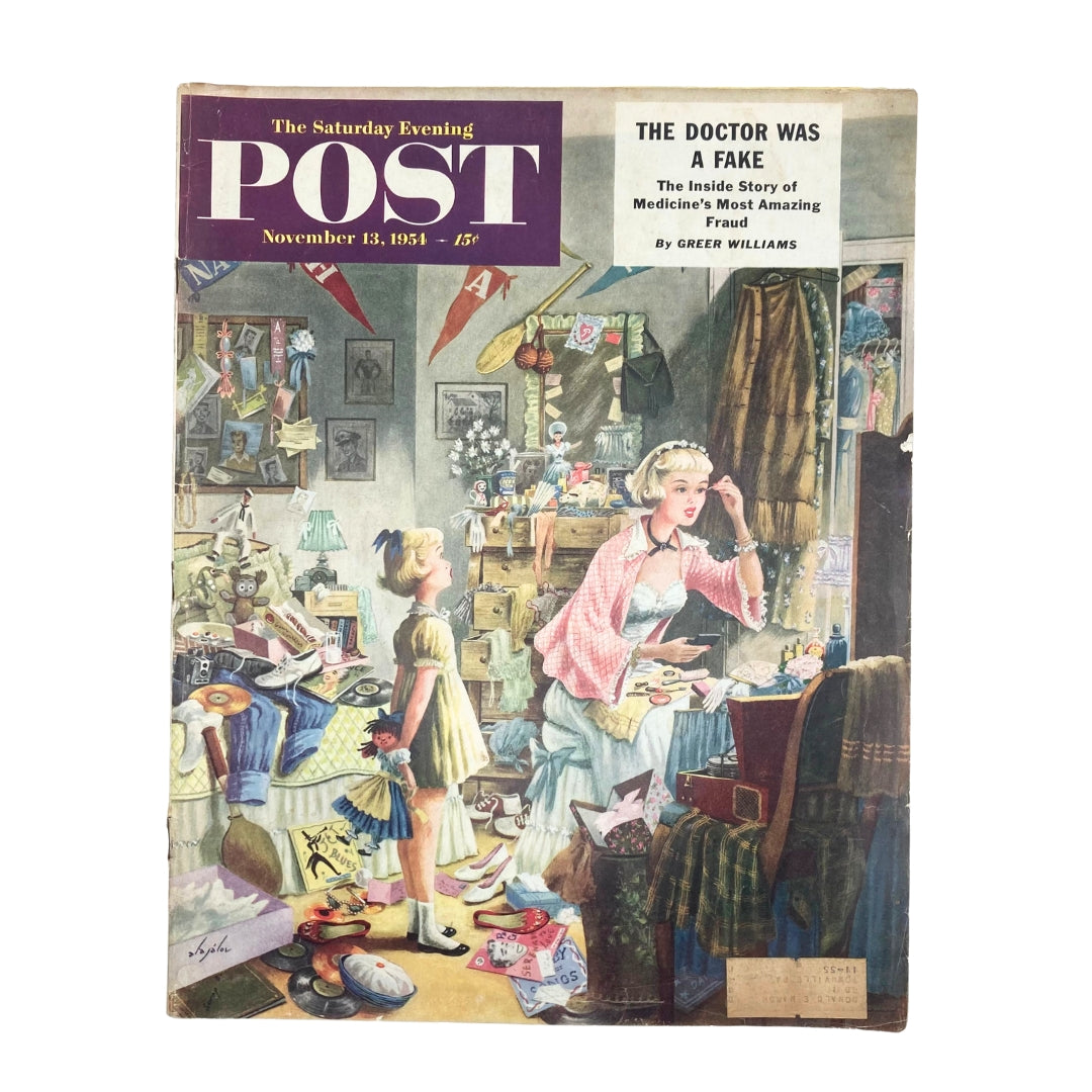 Saturday Evening Post Magazine November 13 1954 To The Cotillion - Alajalov