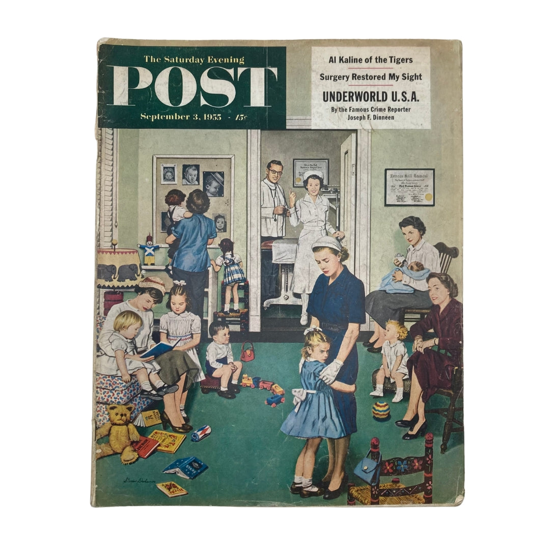 Saturday Evening Post Magazine September 3 1955 The Dentist - Dohanos No Label