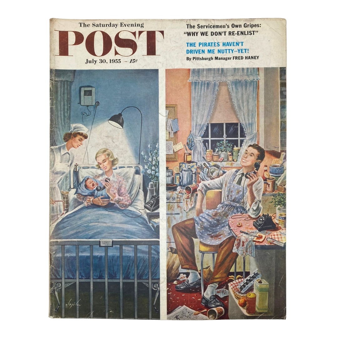 Saturday Evening Post Magazine July 30 1955 Mr. Proudpa - Alajalov No Label