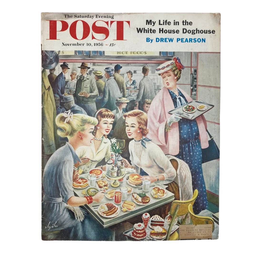 Saturday Evening Post Magazine November 10 1956 Scanty Lunch - Alajalov