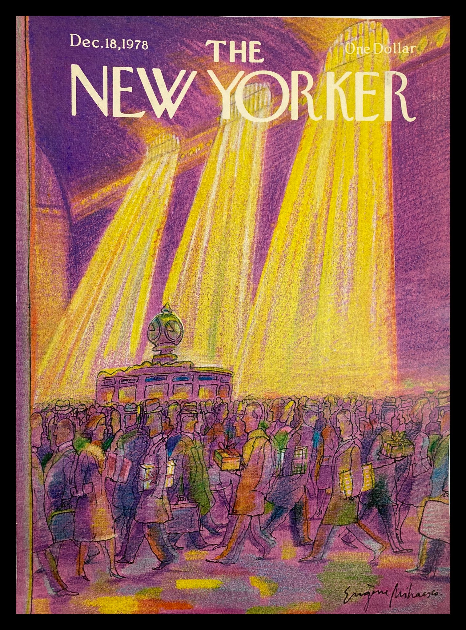 COVER ONLY The New Yorker December 18 1978 Grand Central Station No Label