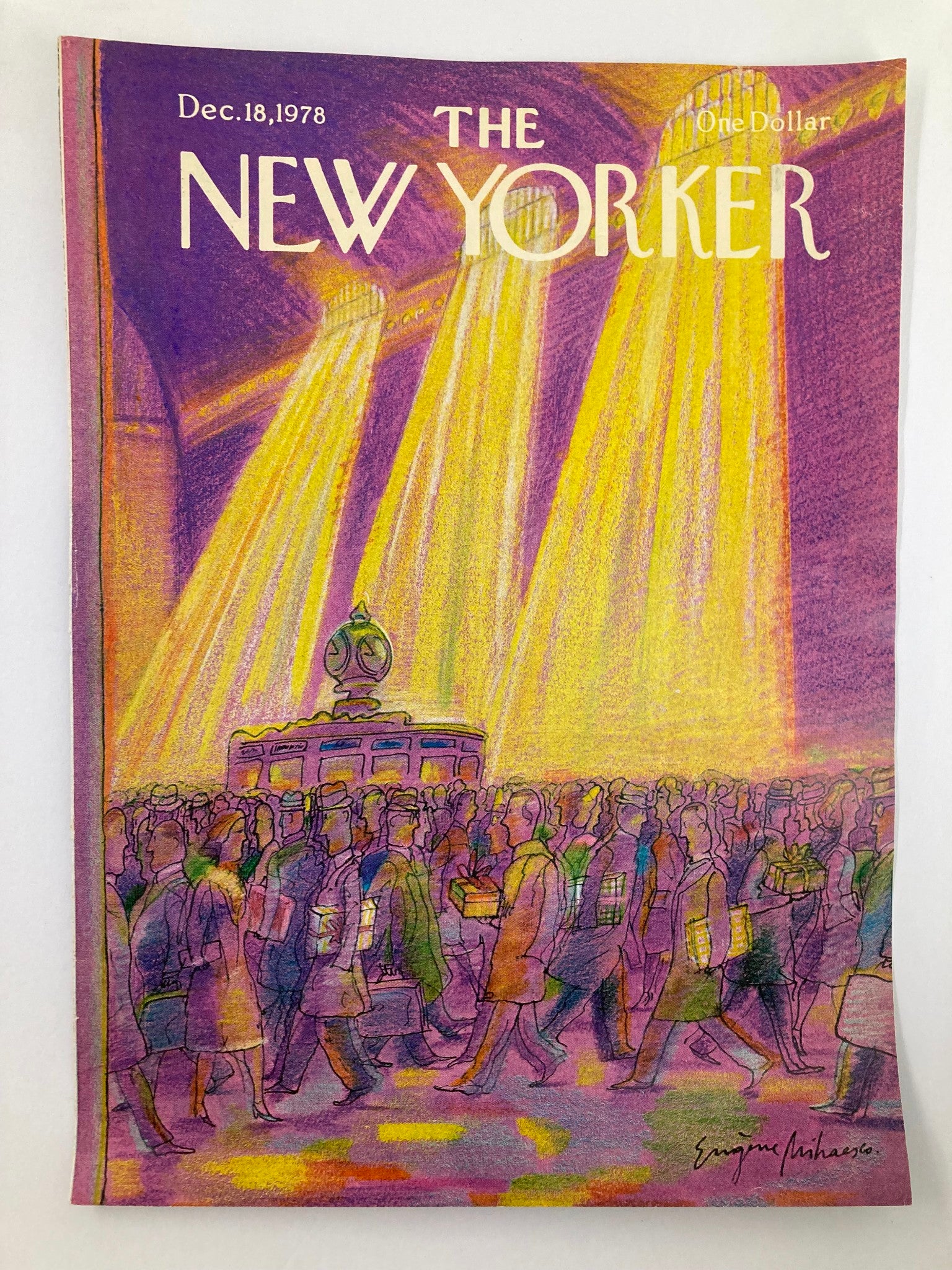 COVER ONLY The New Yorker December 18 1978 Grand Central Station No Label