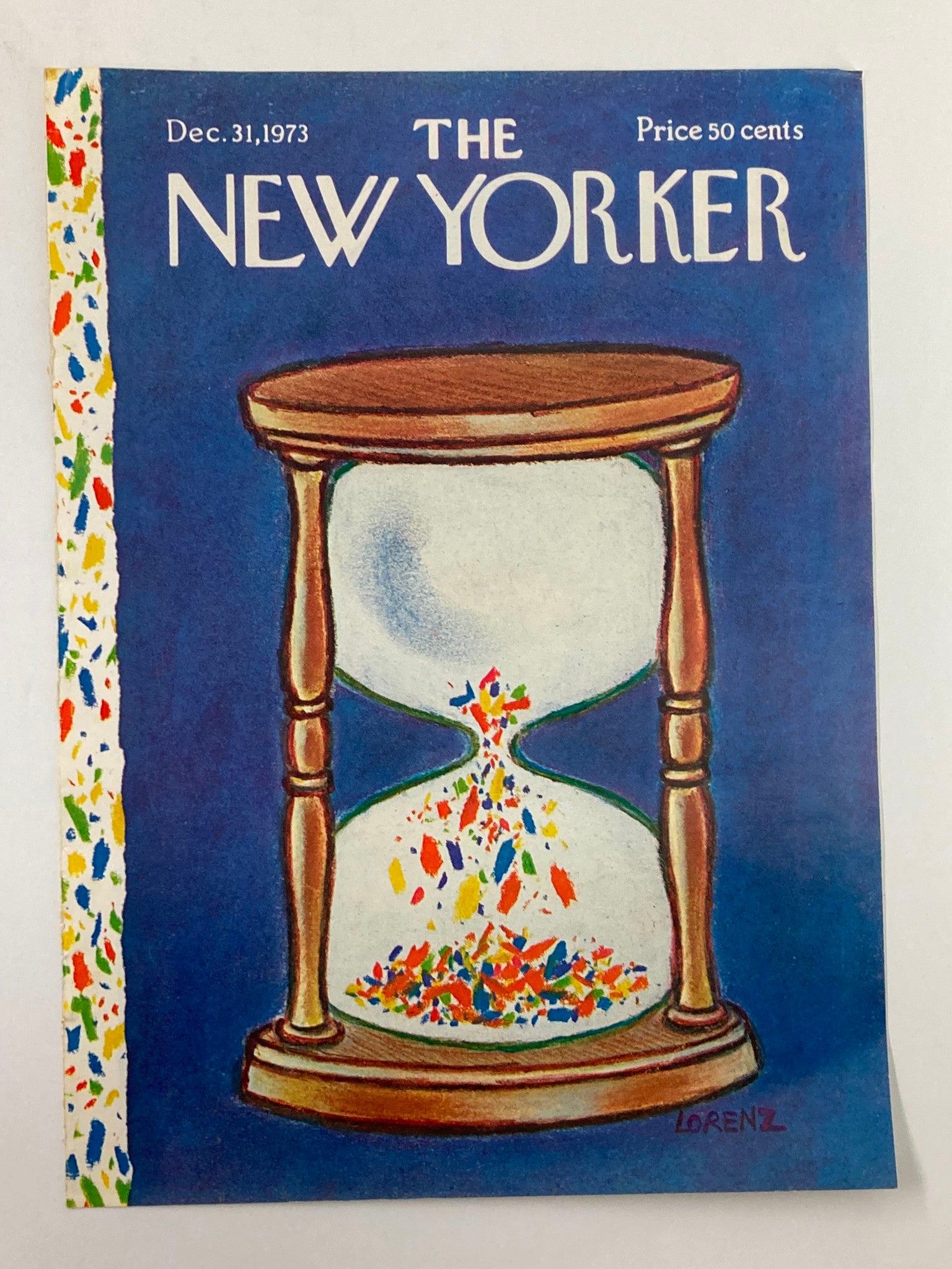 COVER ONLY The New Yorker December 31 1973 Hourglass by Lee Lorenz No Label