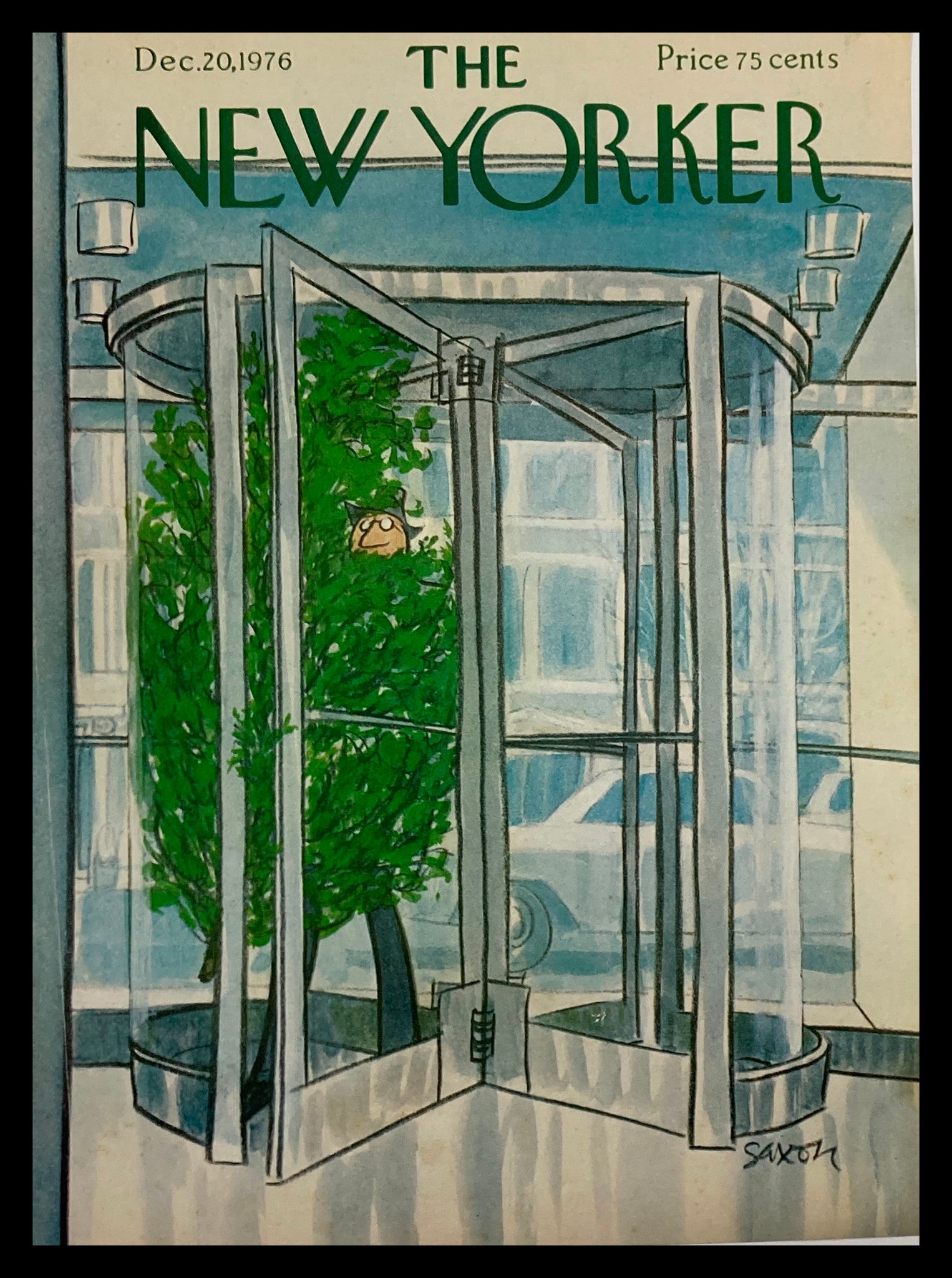 COVER ONLY The New Yorker December 20 1976 My Tree by Charles Saxon No Label