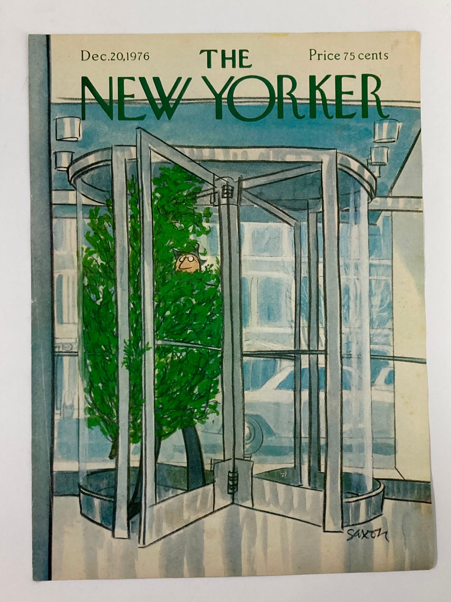 COVER ONLY The New Yorker December 20 1976 My Tree by Charles Saxon No Label